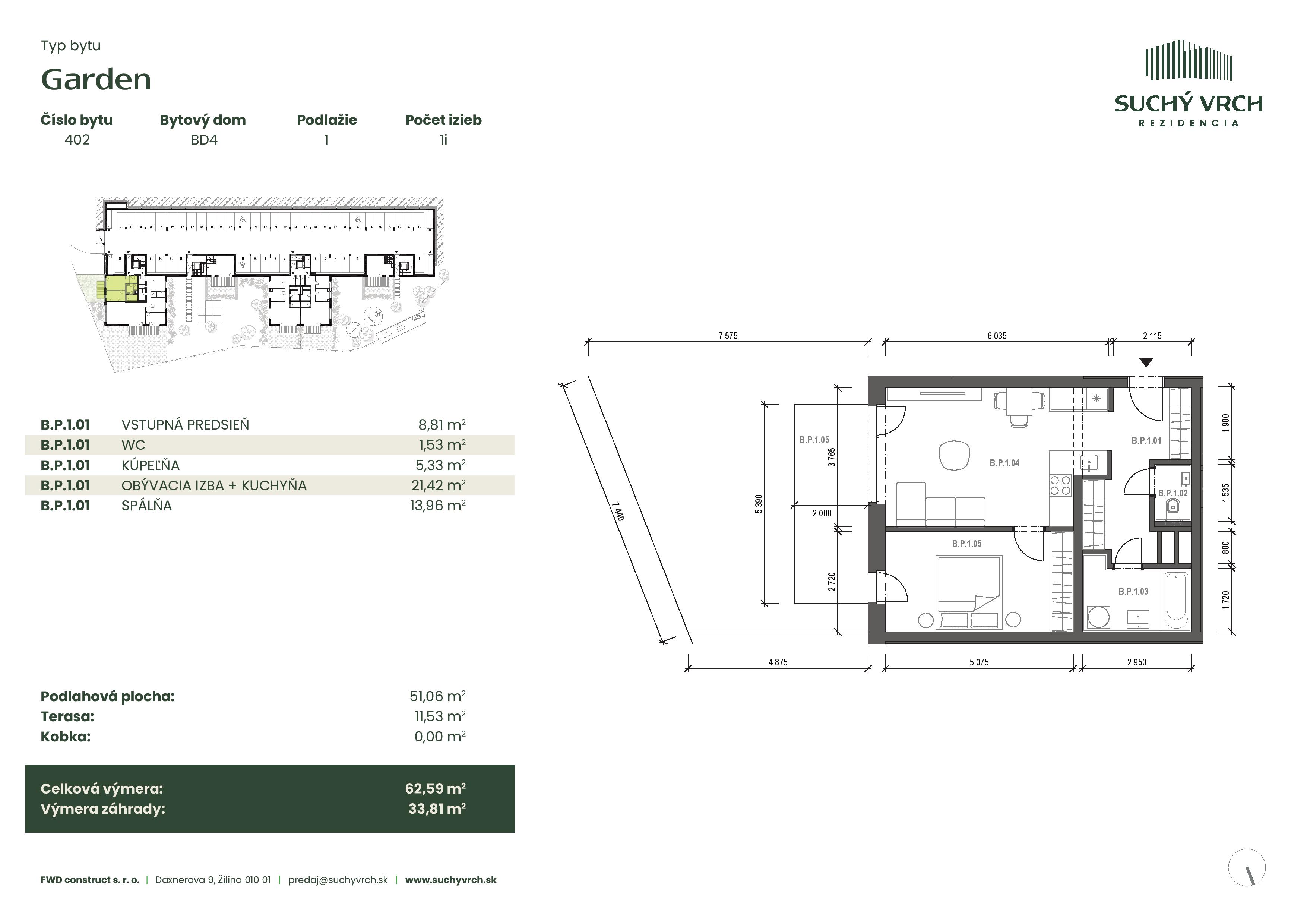 Rezidencia Suchý Vrch - 402 - Pôdorys