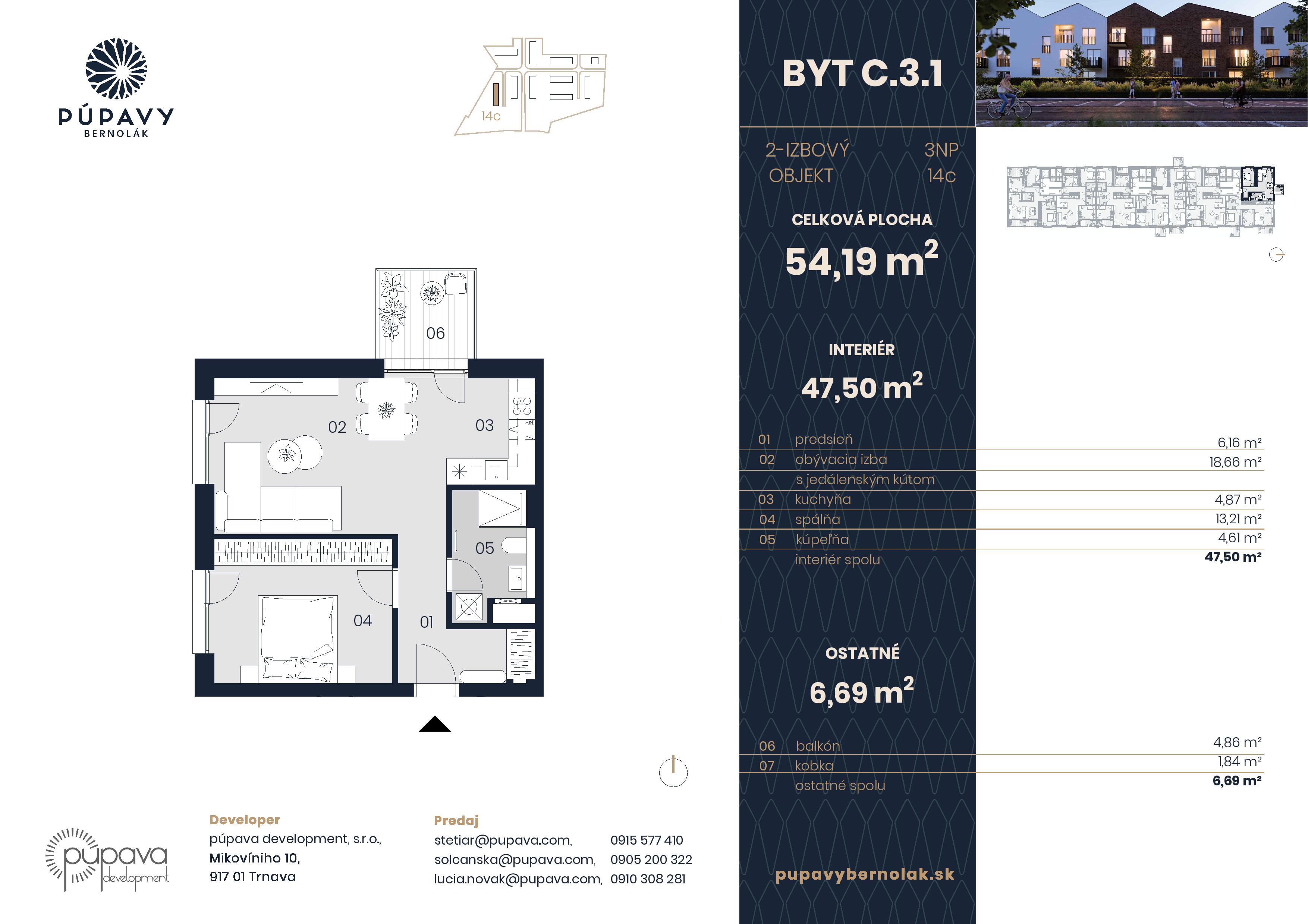 Púpavy Bernolák - 14-C3.1 - Pôdorys
