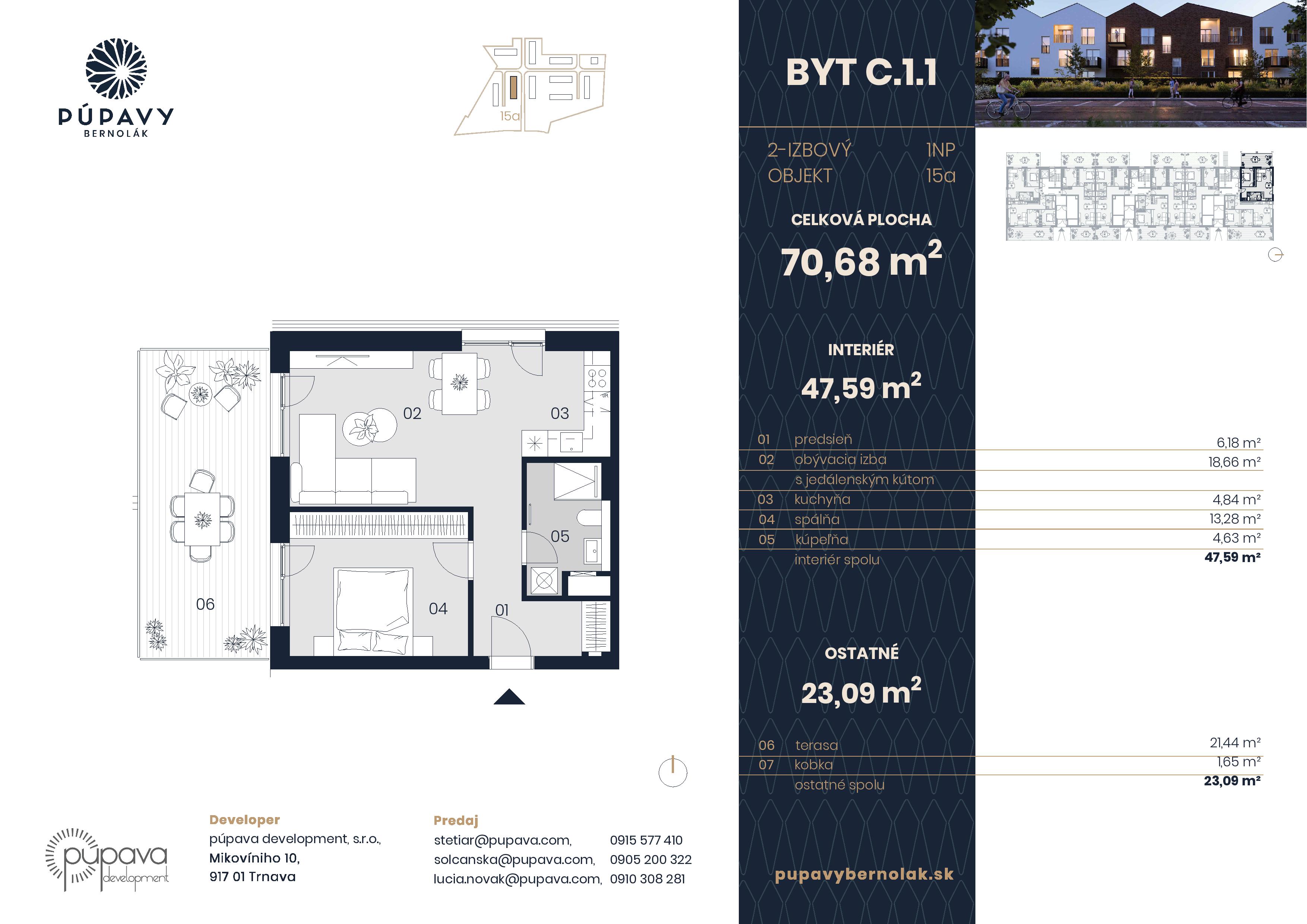 Púpavy Bernolák - 15-C1.1 - Pôdorys