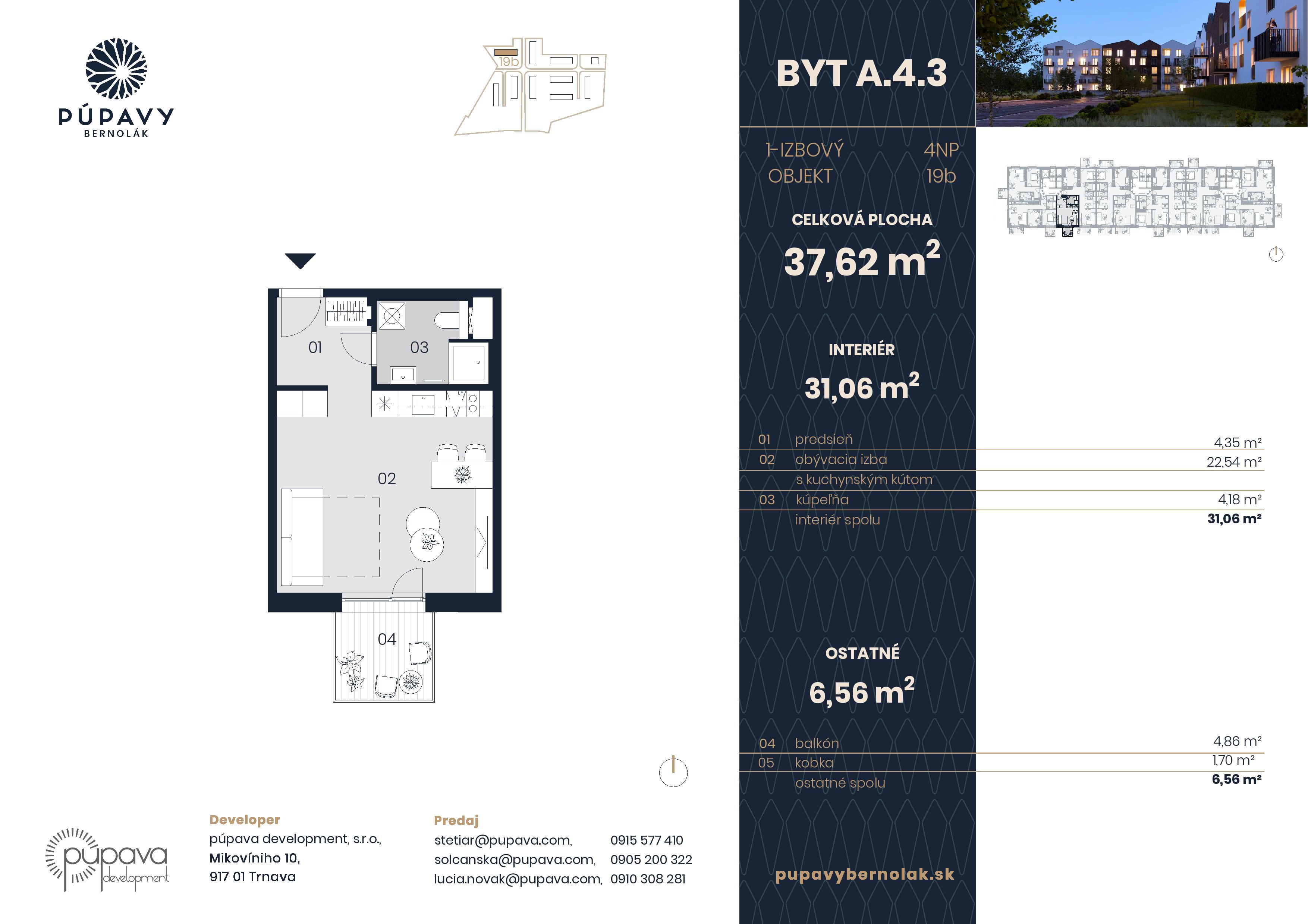 Púpavy Bernolák - 19-A4.3 - Pôdorys