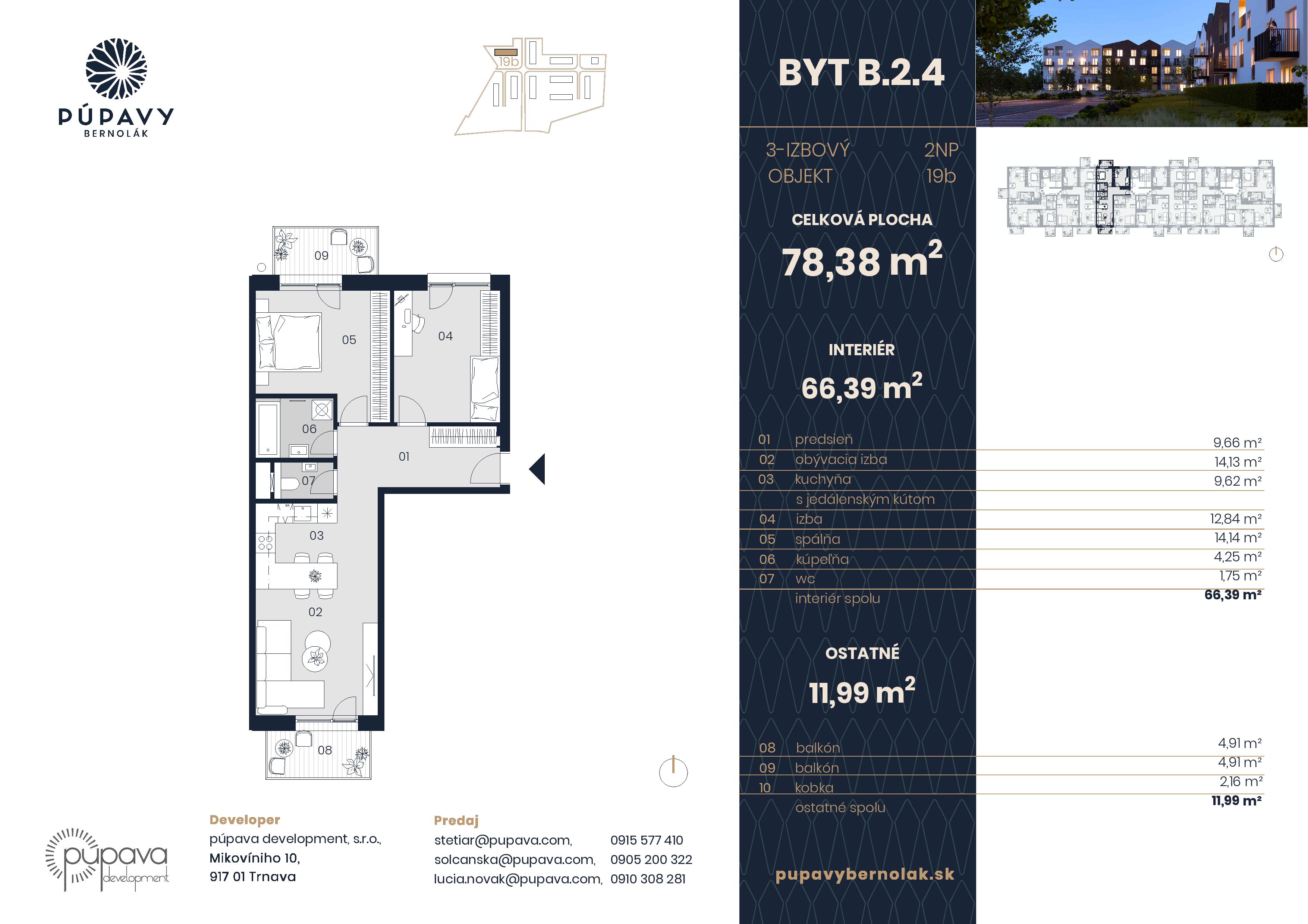 Púpavy Bernolák - 19-B2.4 - Pôdorys
