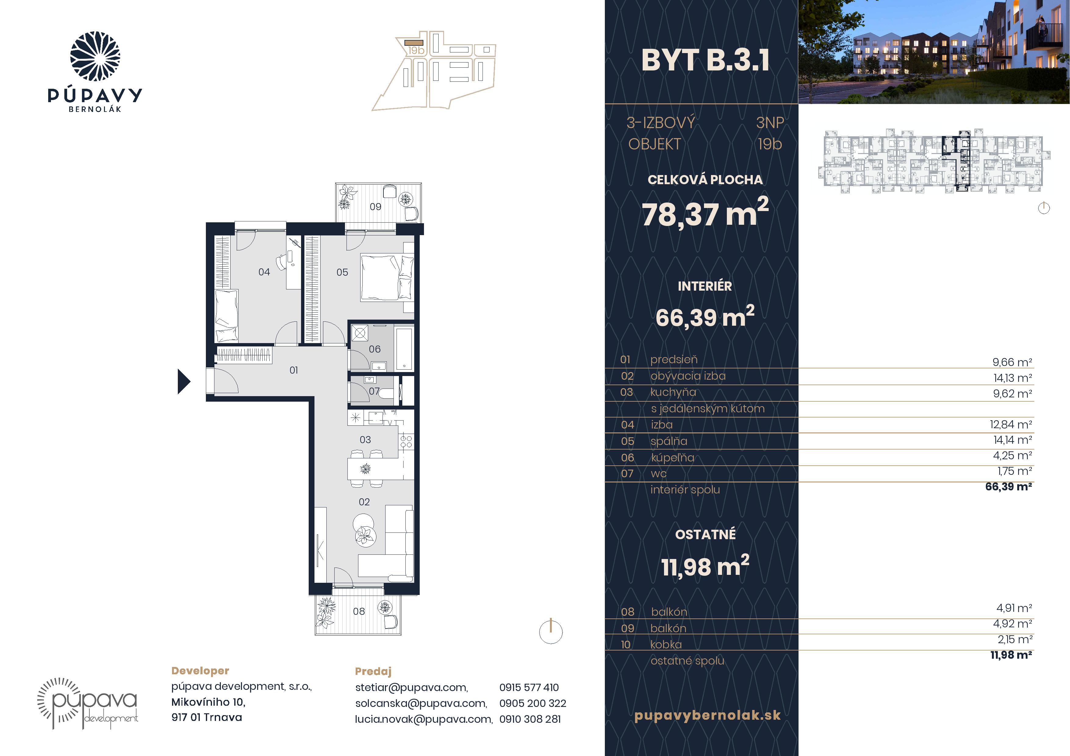 Púpavy Bernolák - 19-B3.1 - Pôdorys