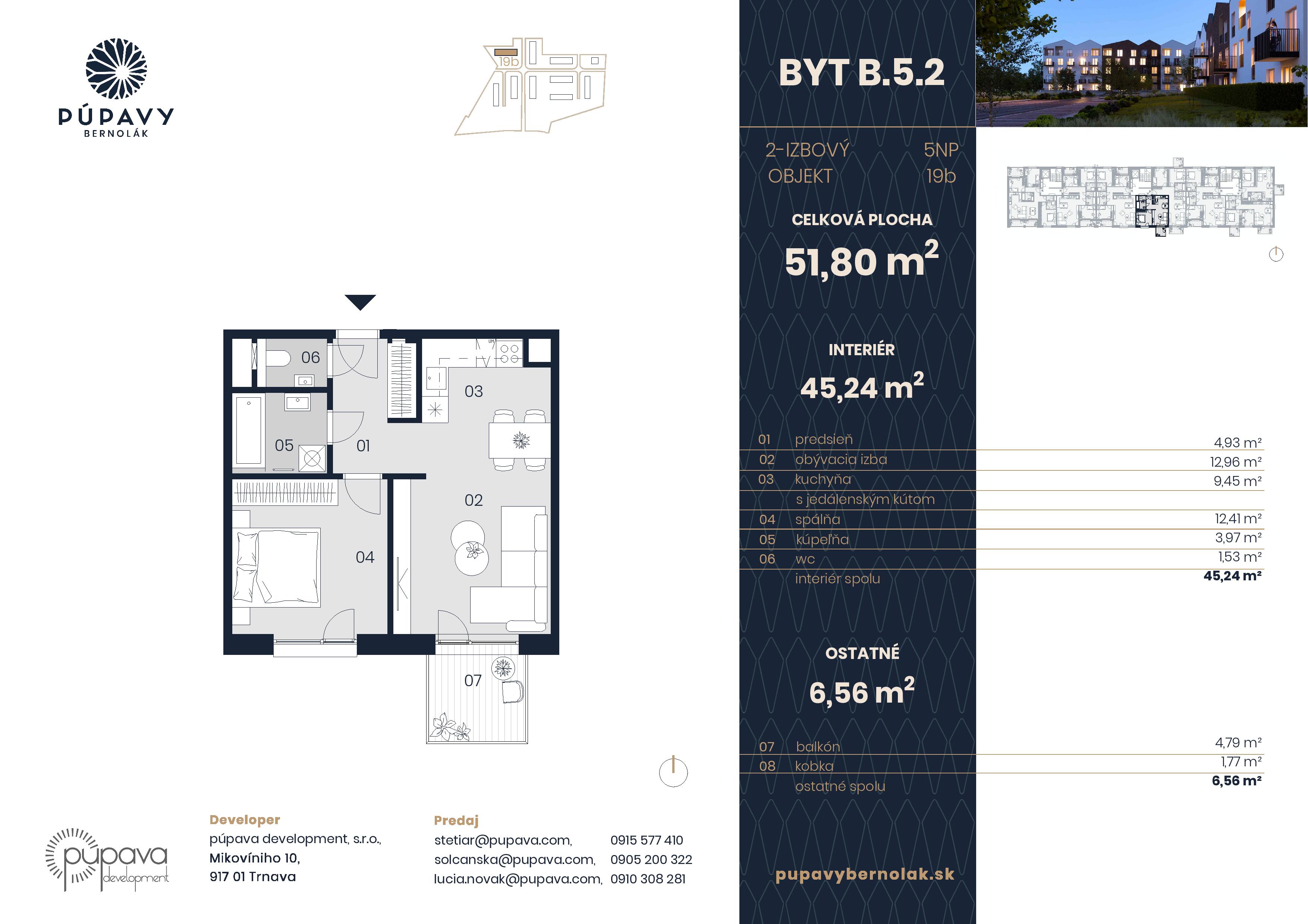Púpavy Bernolák - 19-B5.2 - Pôdorys
