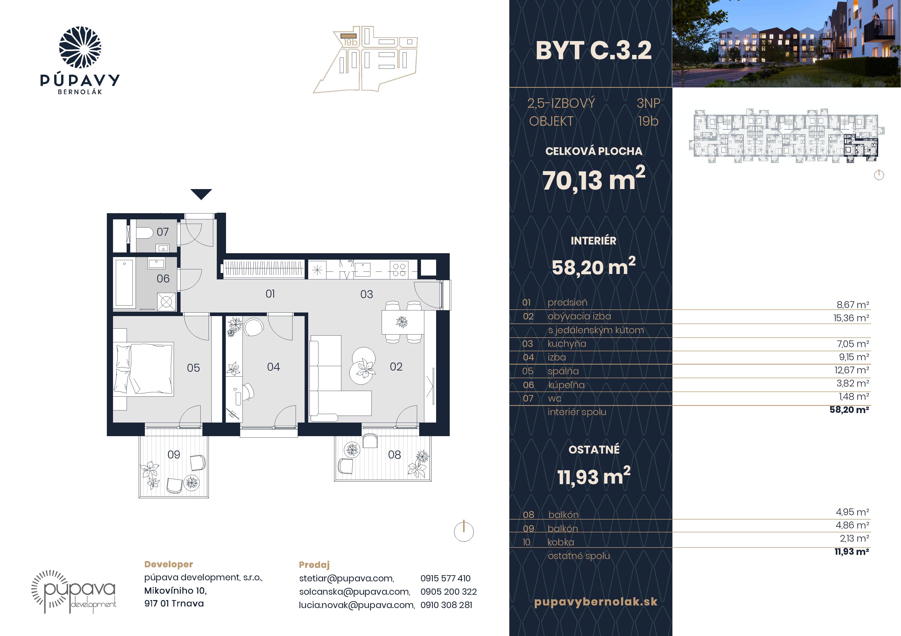 Púpavy Bernolák - 19-C3.2 - Pôdorys