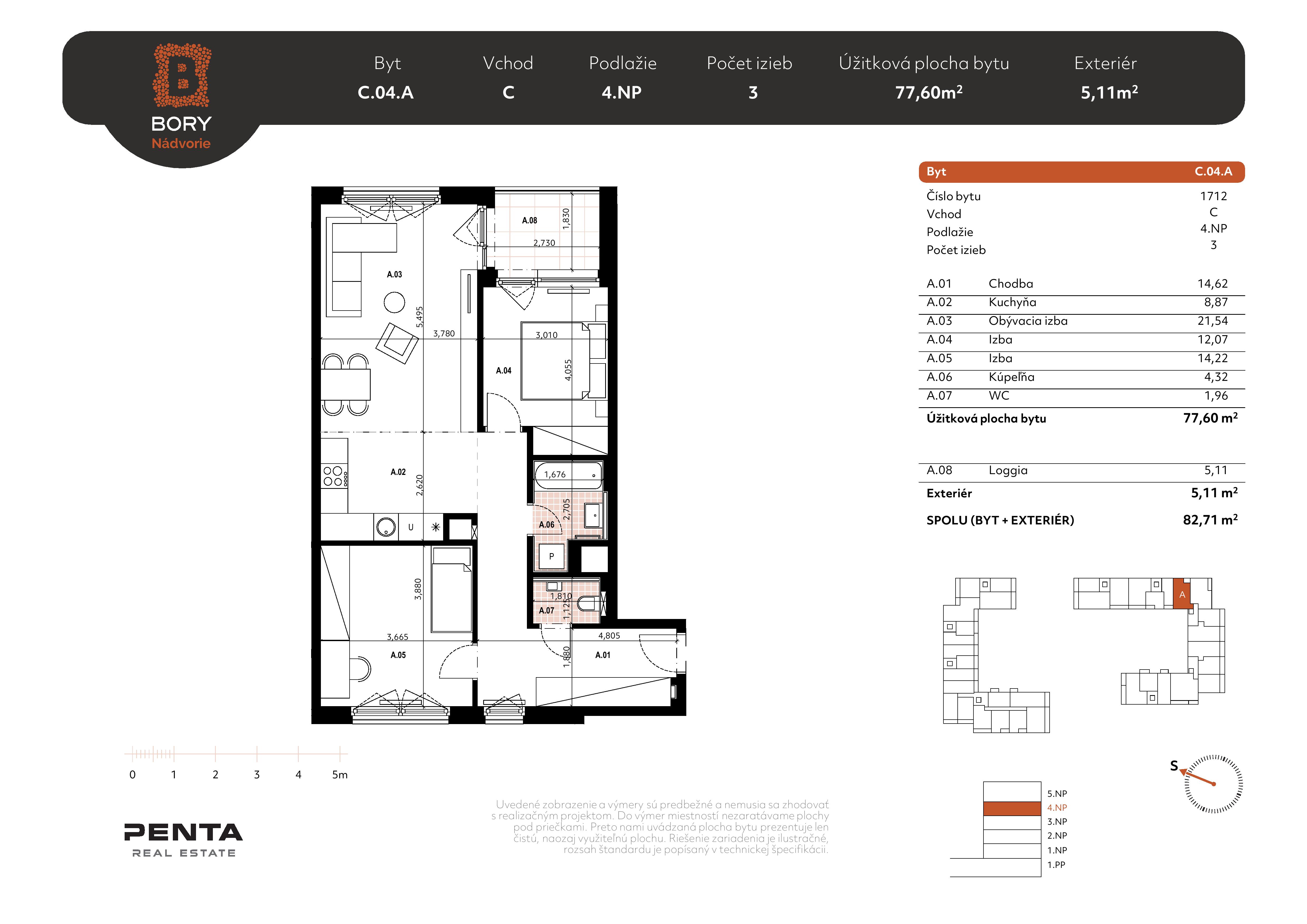 Bory - C.04.A - Pôdorys