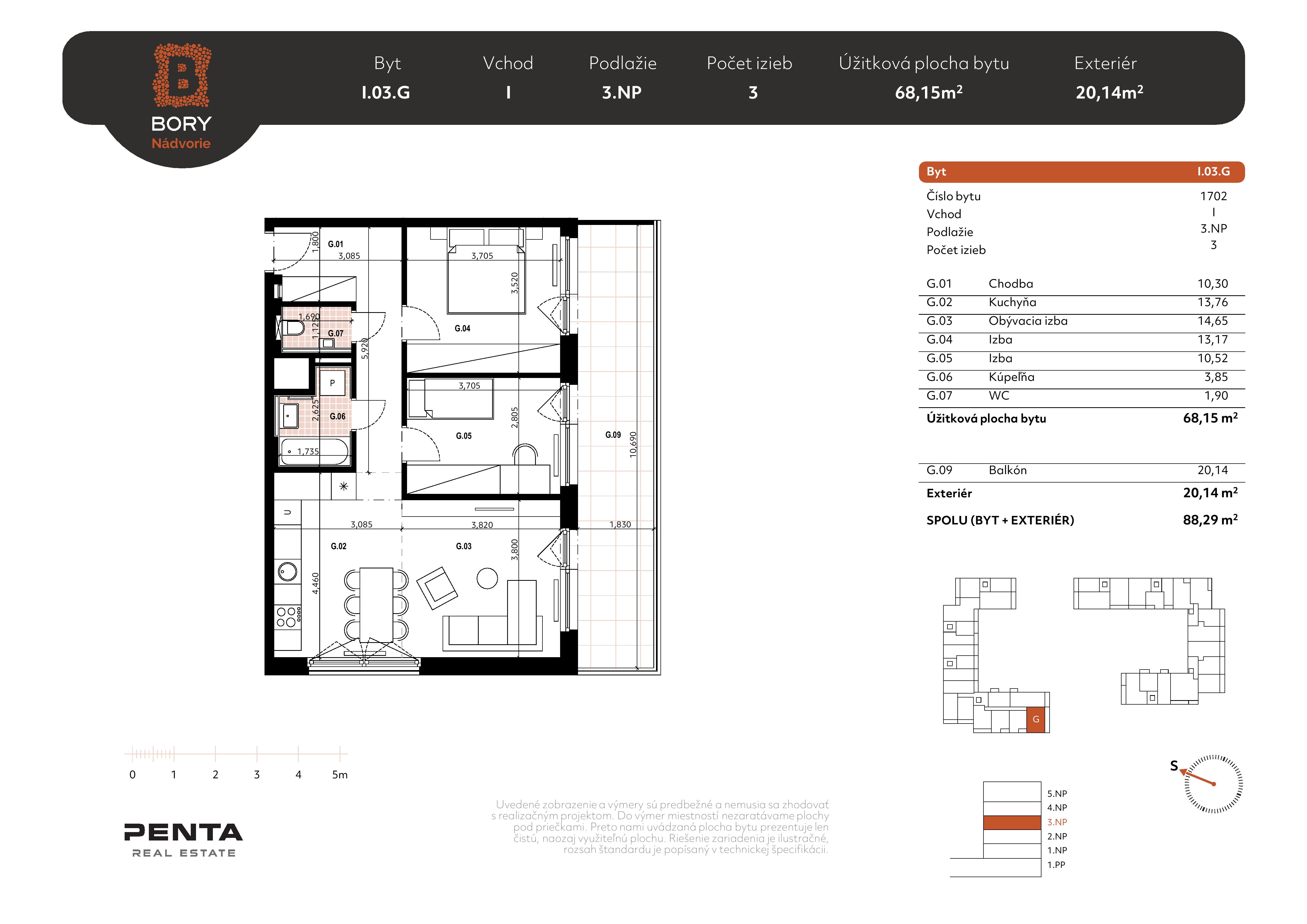 Bory - I.03.G - Pôdorys