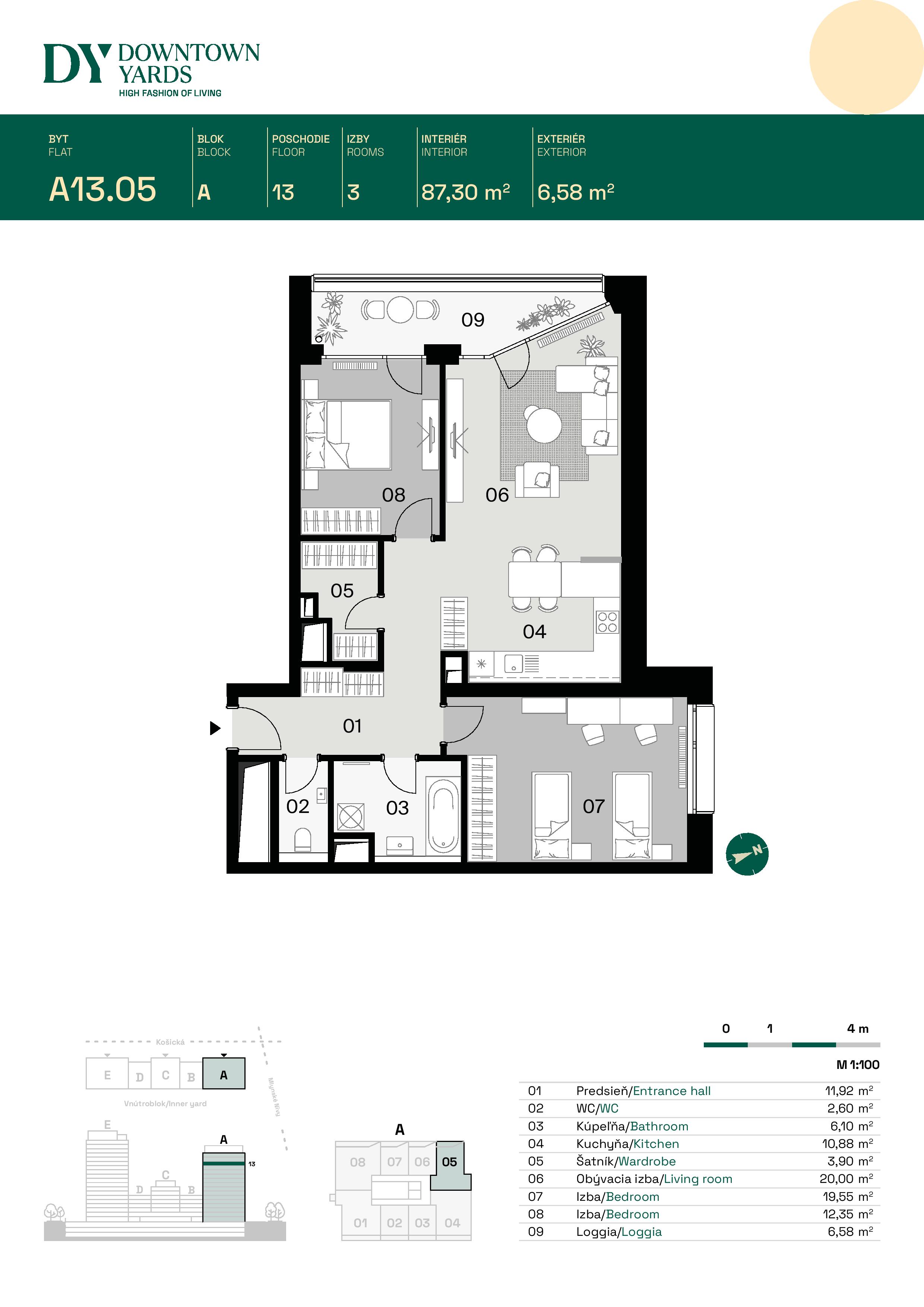 Downtown Yards - A13.05 - Pôdorys