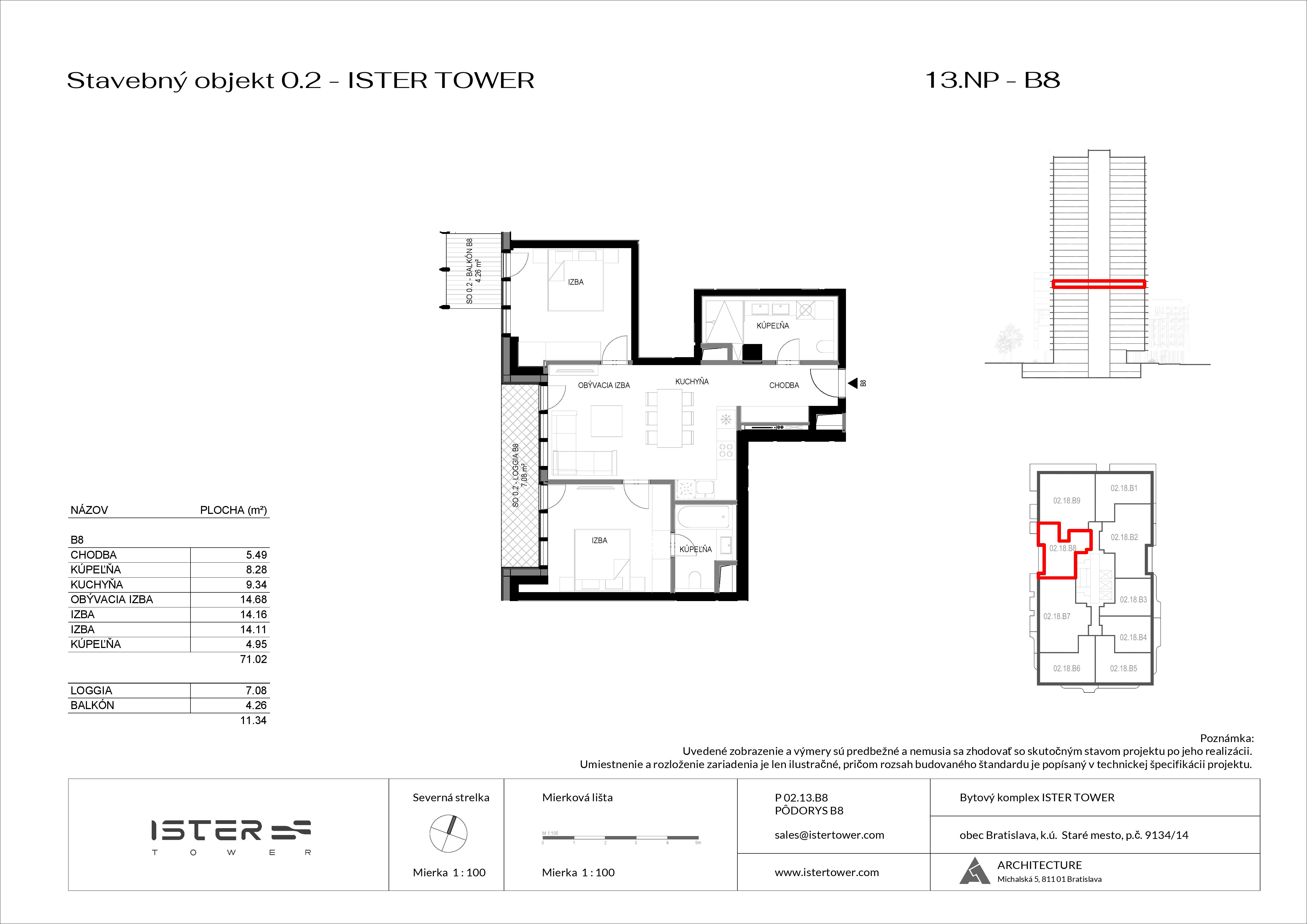 Ister Tower - IT 13 B8 - Pôdorys