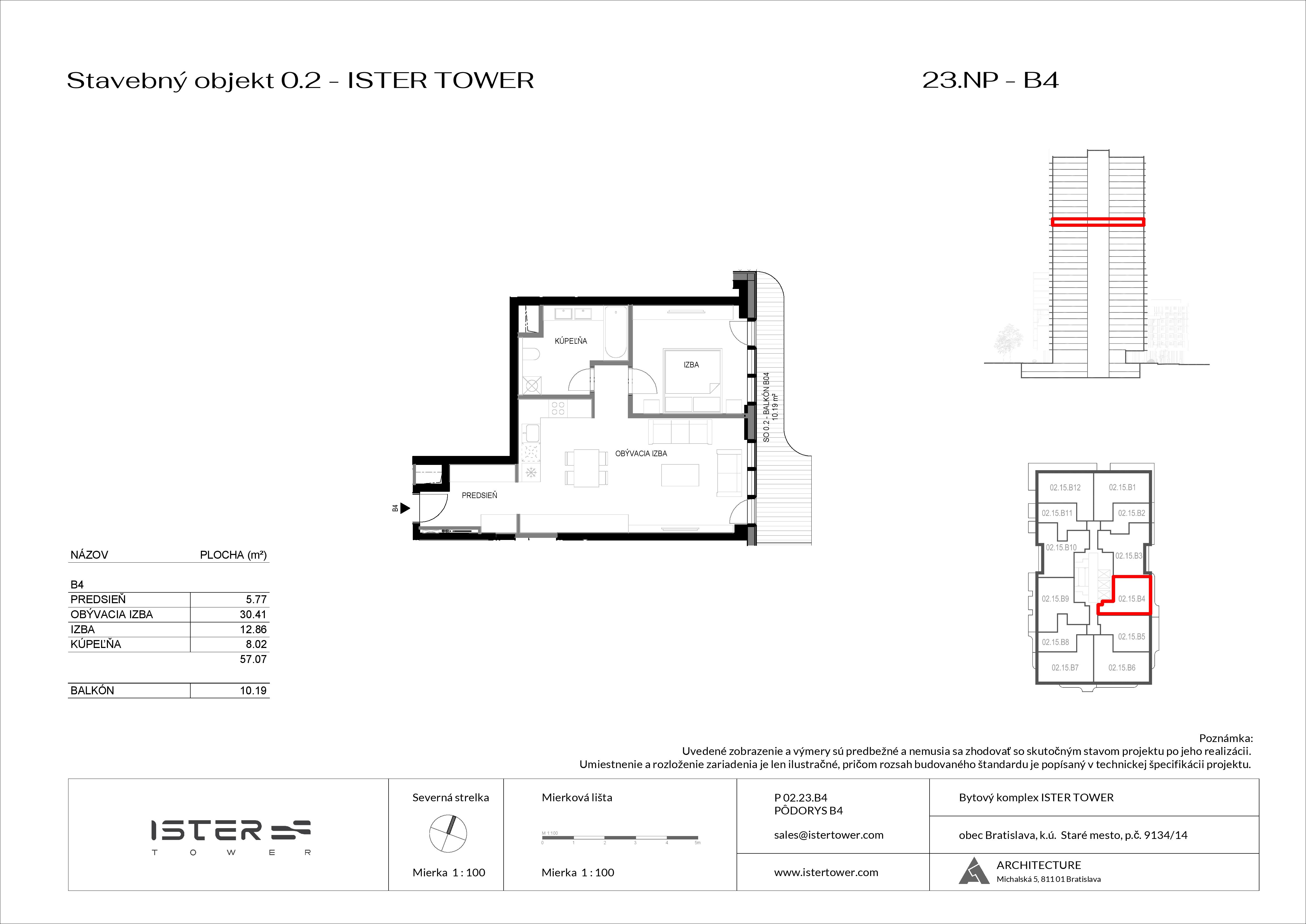 Ister Tower - IT 23 B4 - Pôdorys