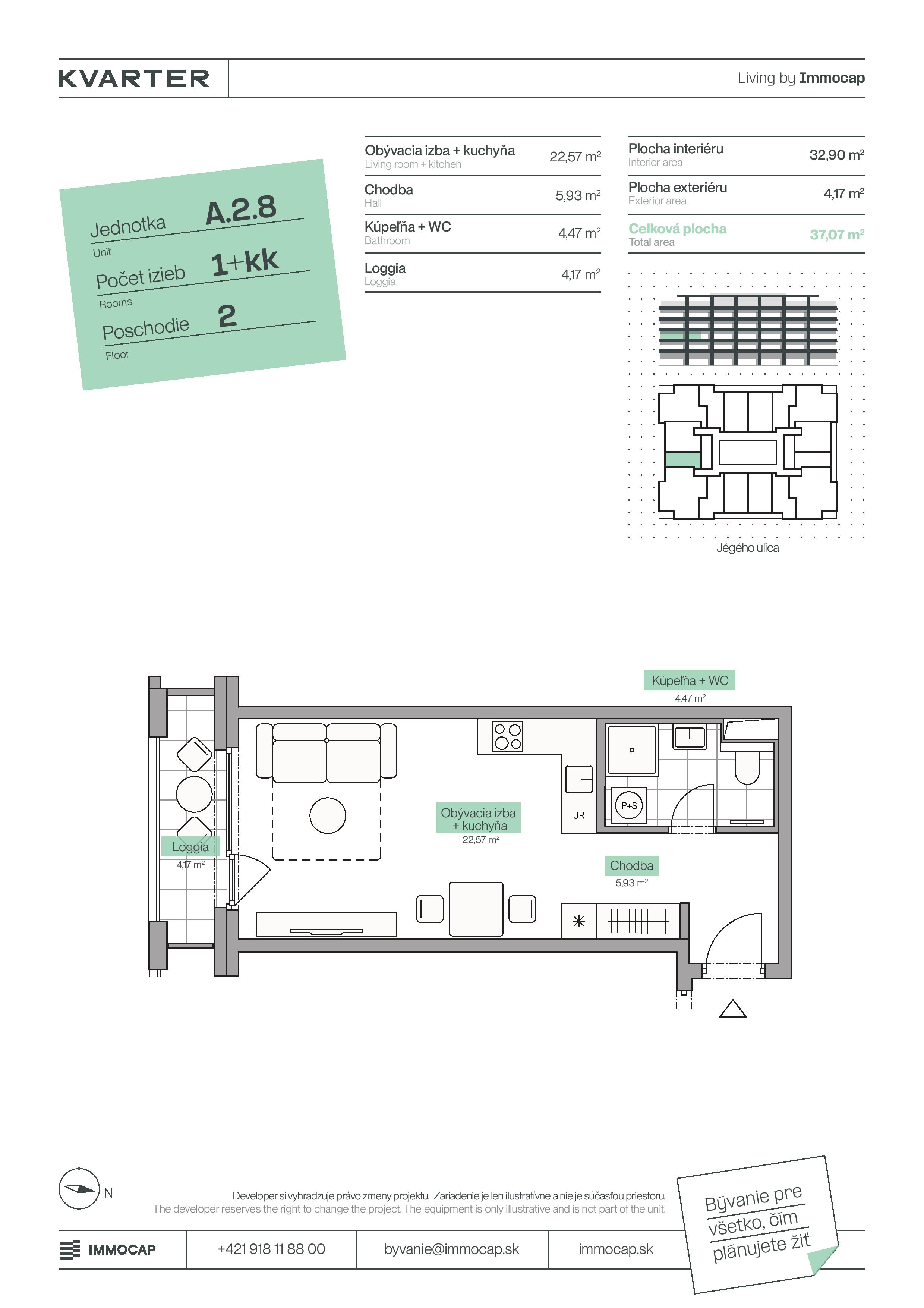 Kvarter - A.2.8 - Pôdorys