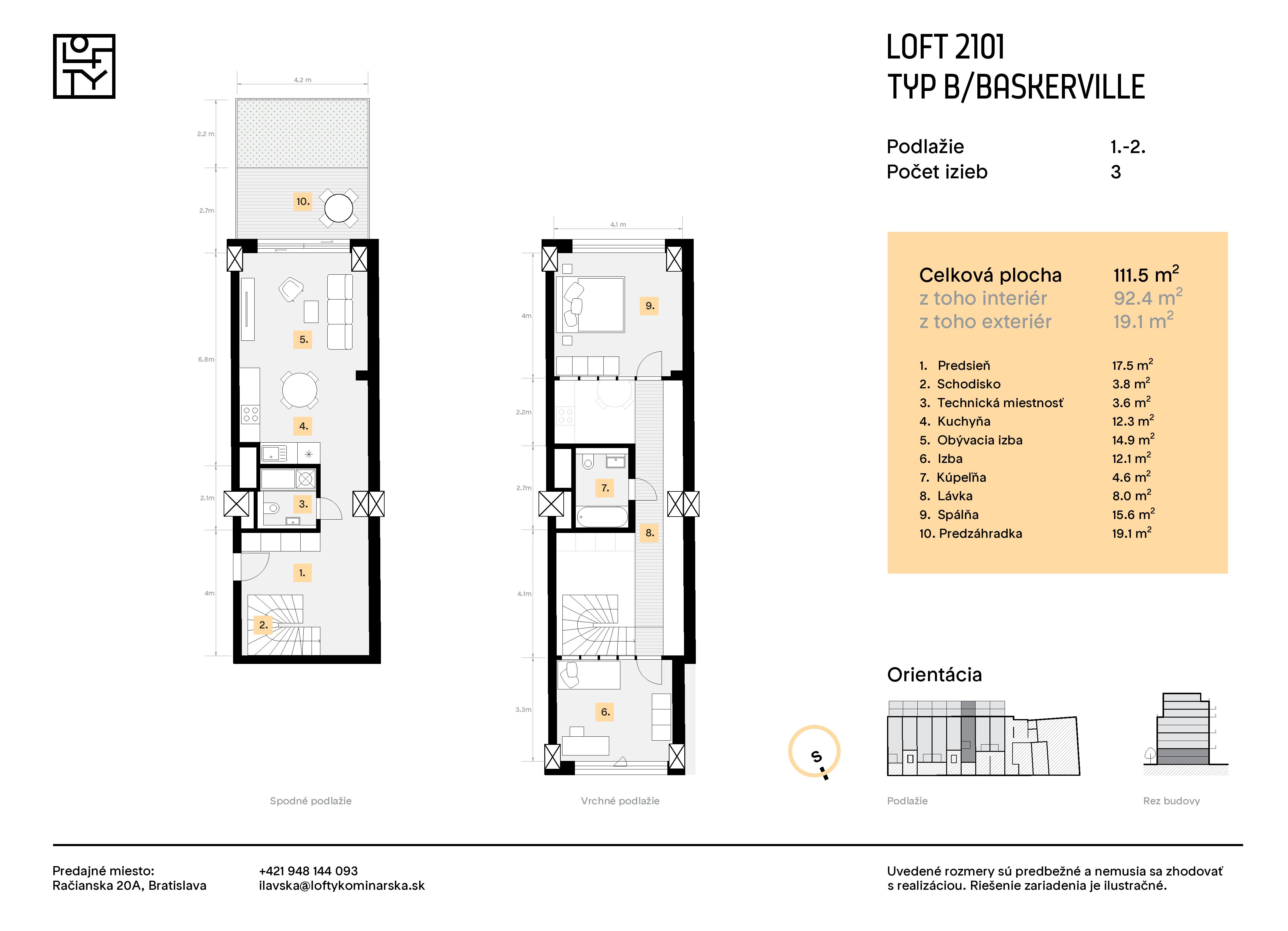 Lofty Kominárska - 2101 - Pôdorys