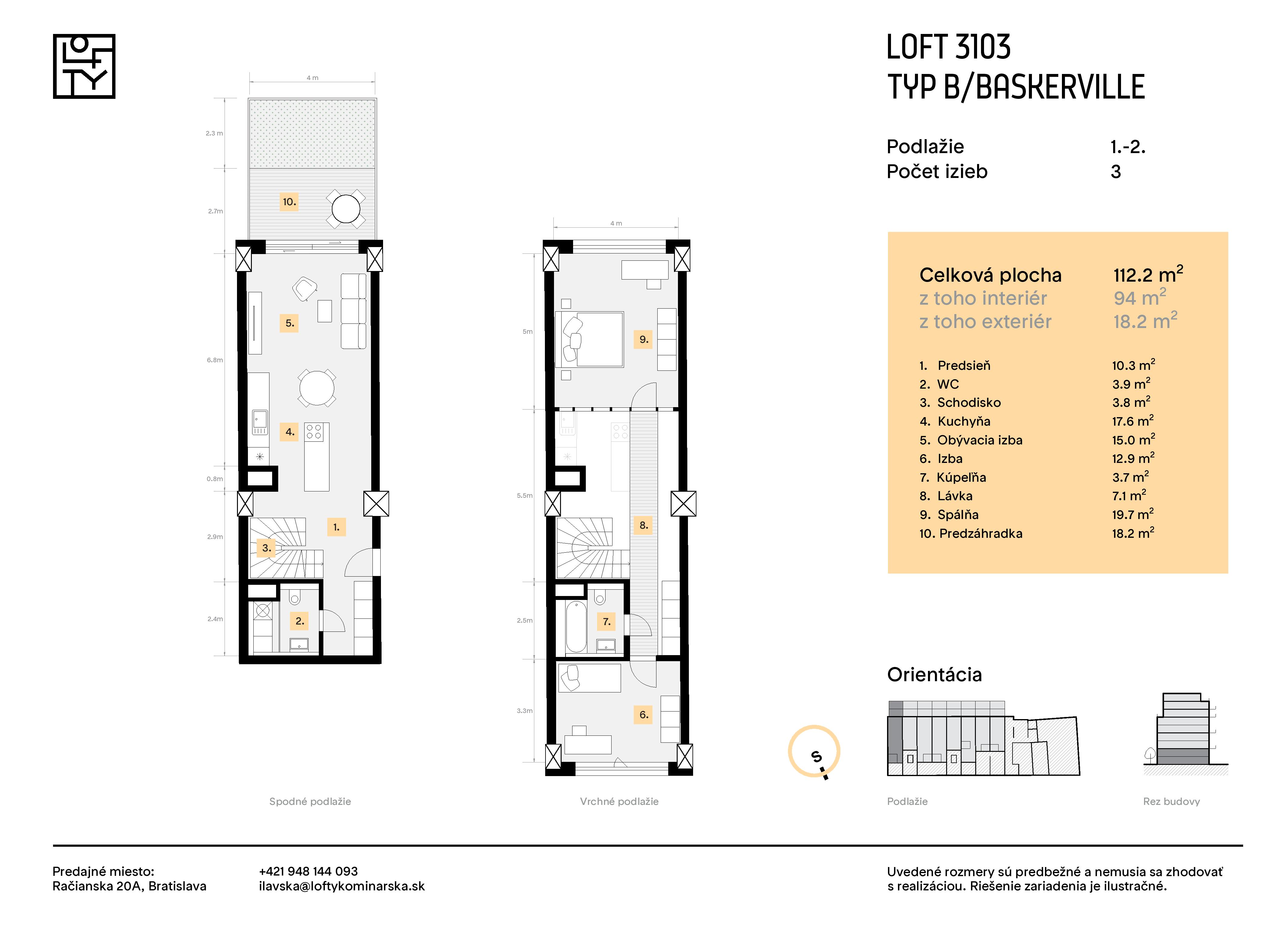 Lofty Kominárska - 3103 - Pôdorys