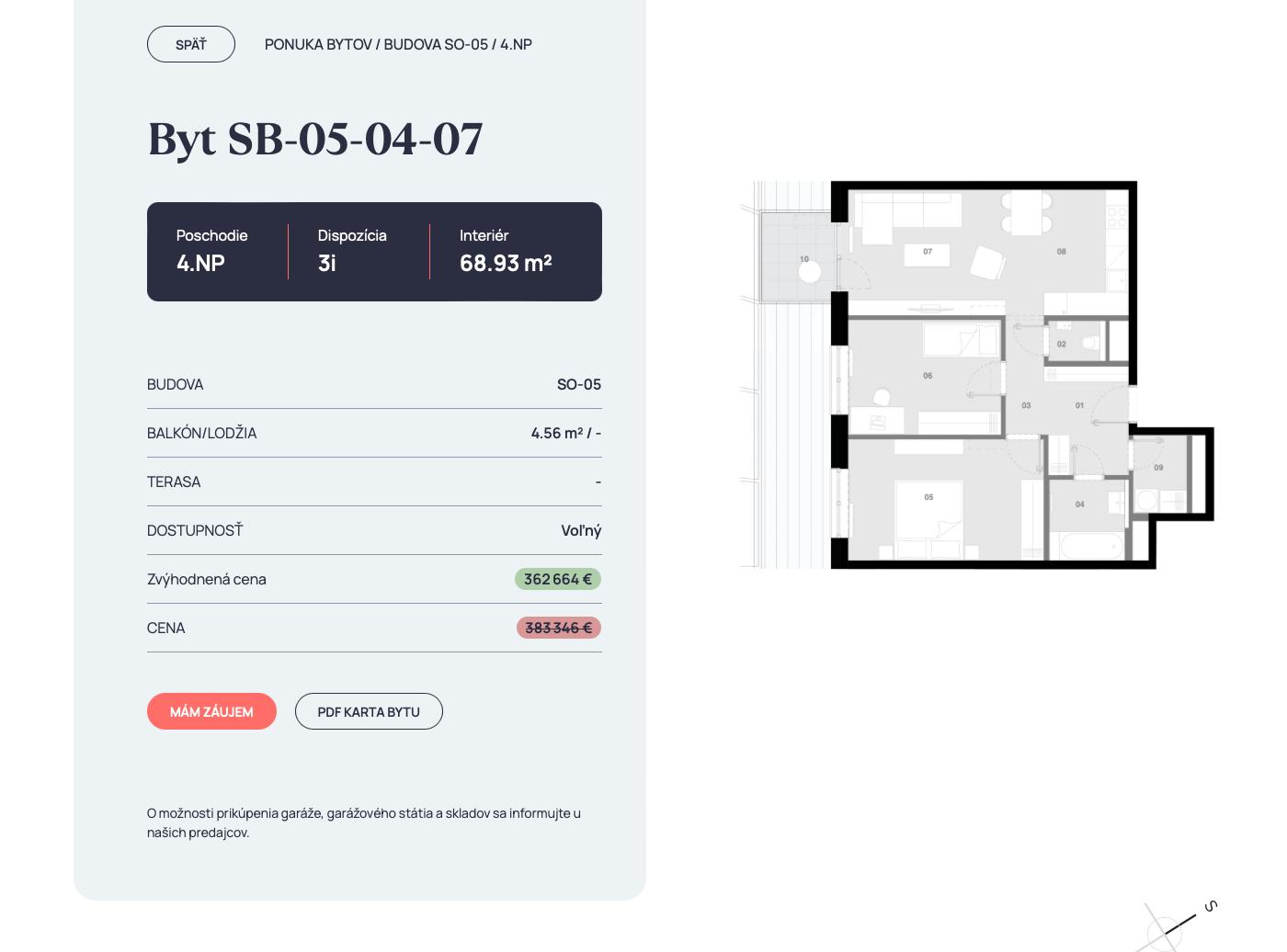 Matadorka Living - SB-05-04-07 - Pôdorys