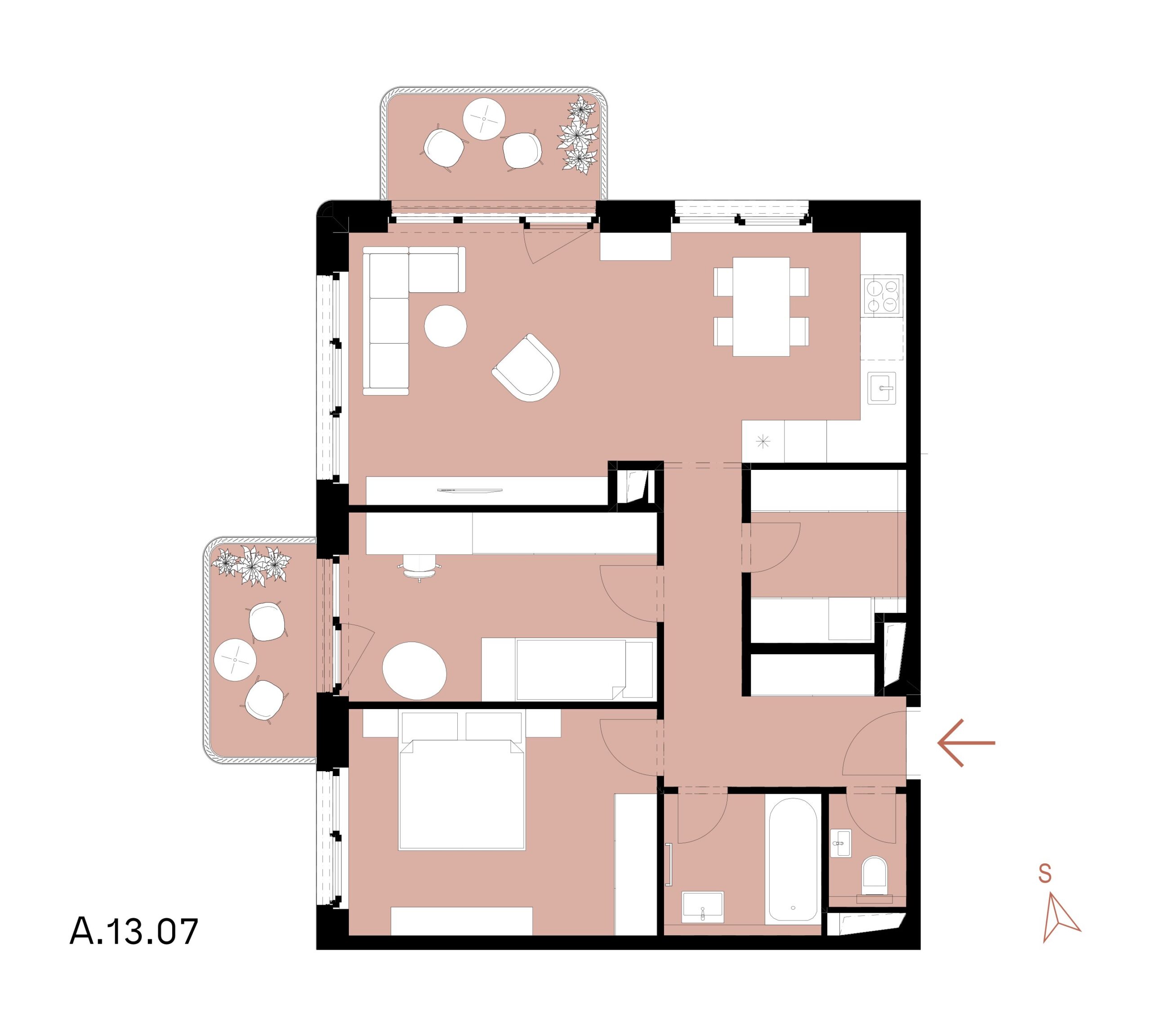 Millhaus - A.13.07 - Pôdorys