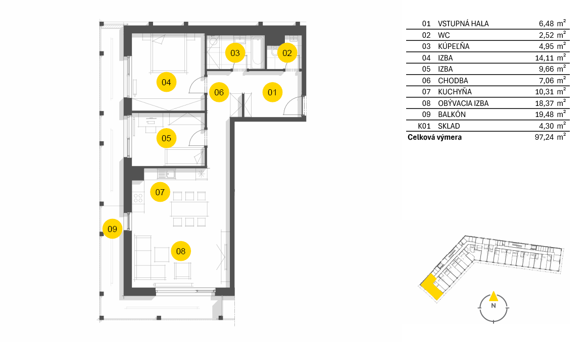 Nový Ružinov - C1.5.01 - Pôdorys