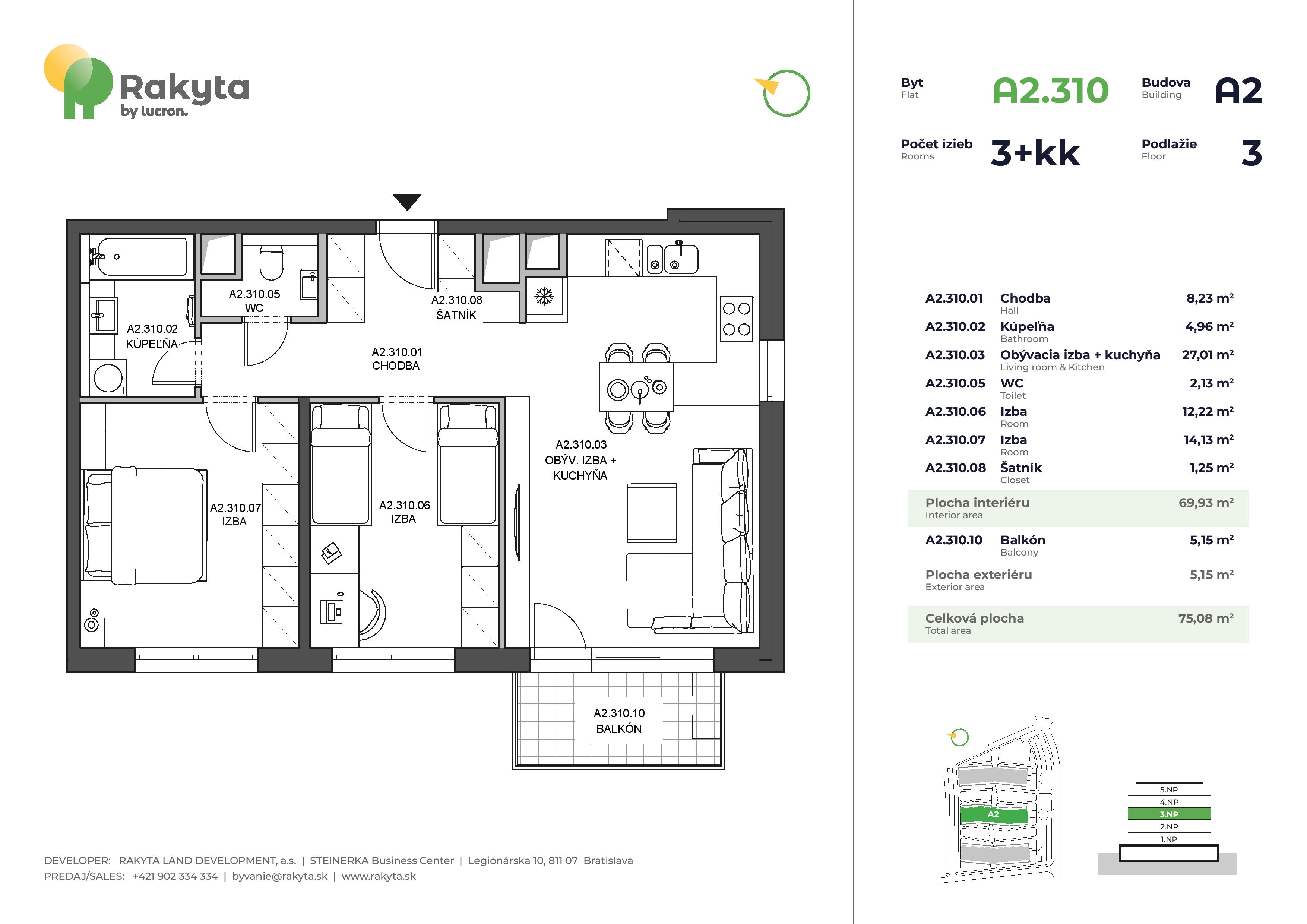 Rakyta - A2.310 - Pôdorys