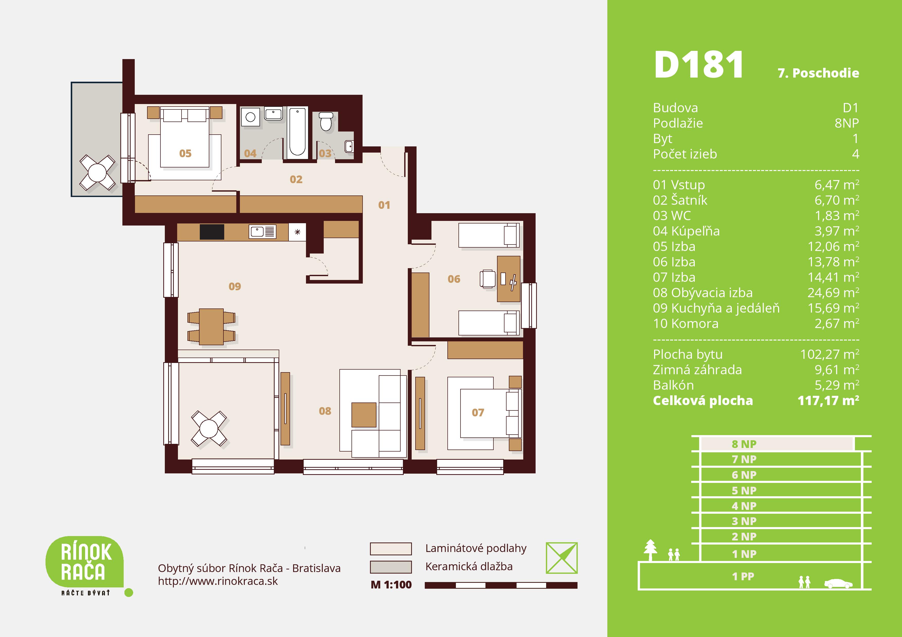 Rínok Rača - D181 - Pôdorys