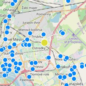 Slnečná strana - map