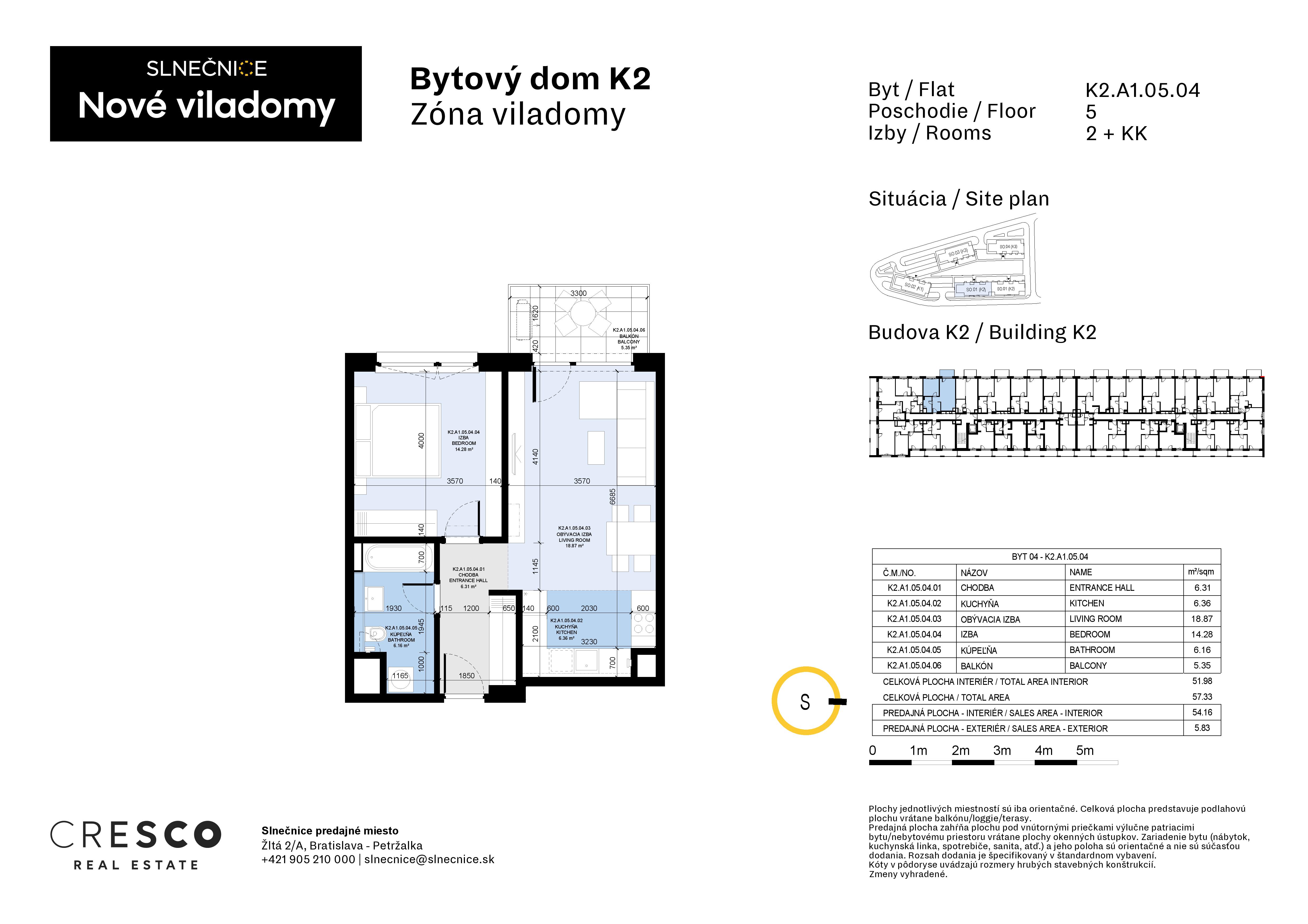 Slnečnice - K2.A1.05.04 - Pôdorys
