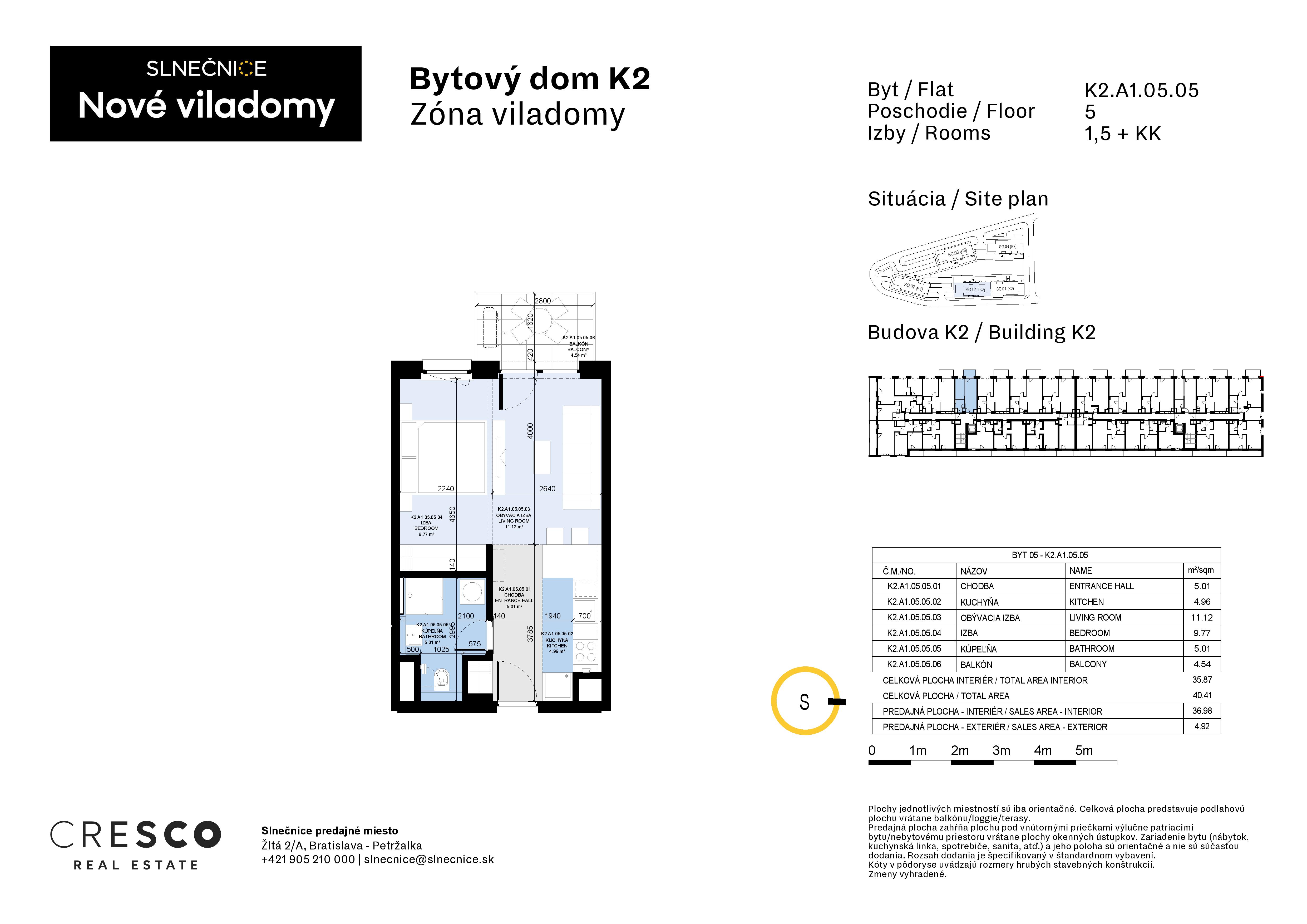 Slnečnice - K2.A1.05.05 - Pôdorys