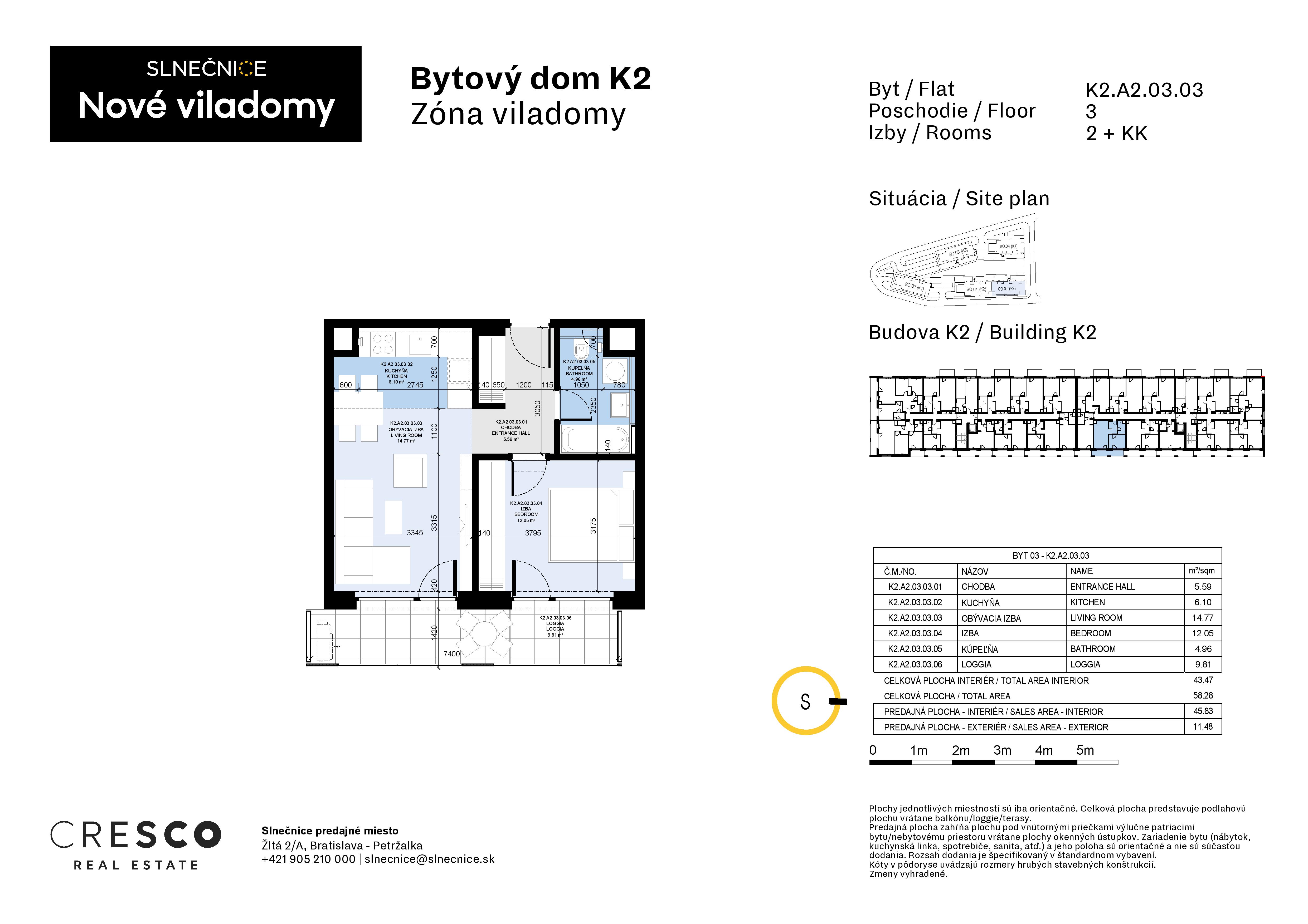 Slnečnice - K2.A2.03.03 - Pôdorys