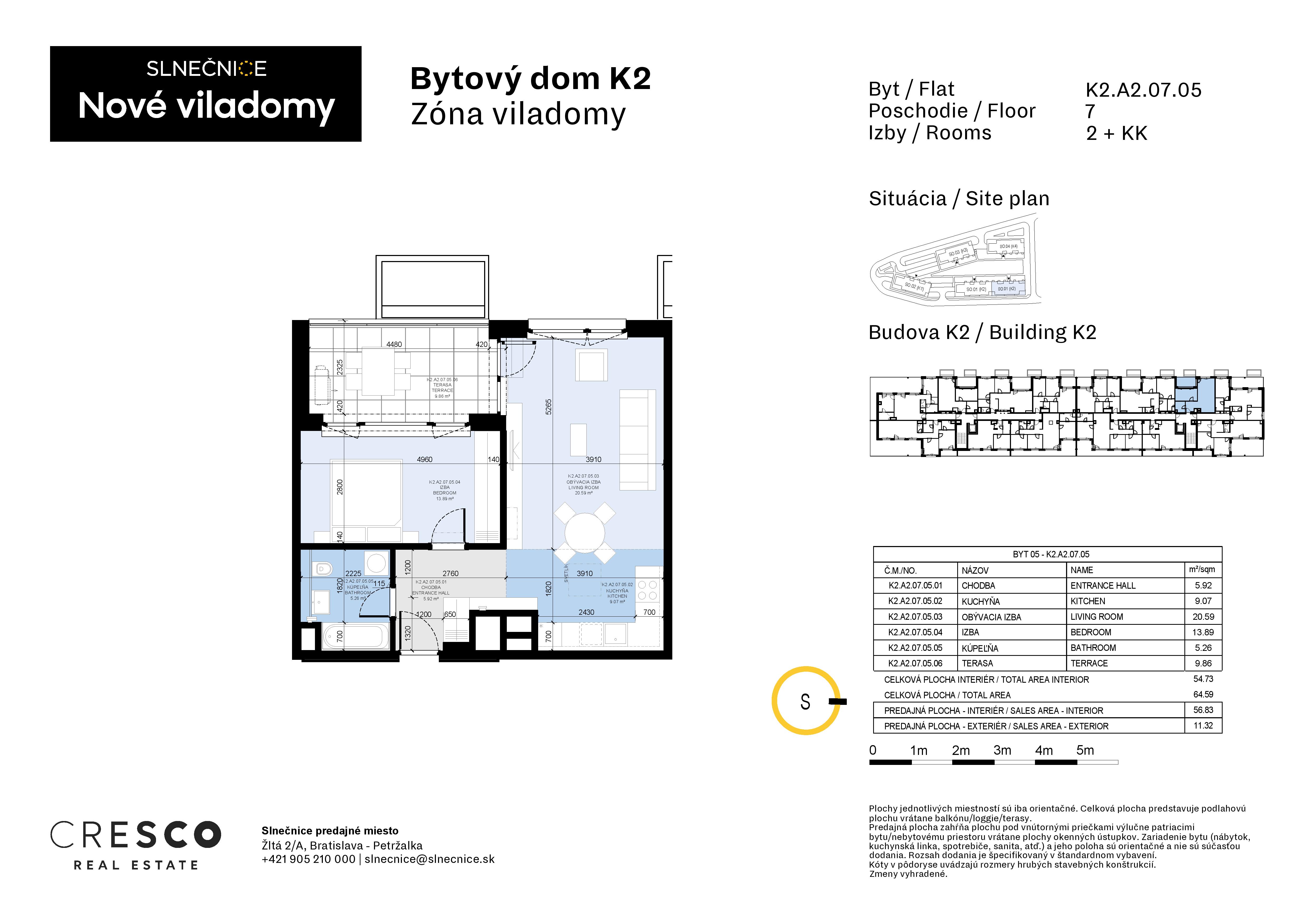 Slnečnice - K2.A2.07.05 - Pôdorys