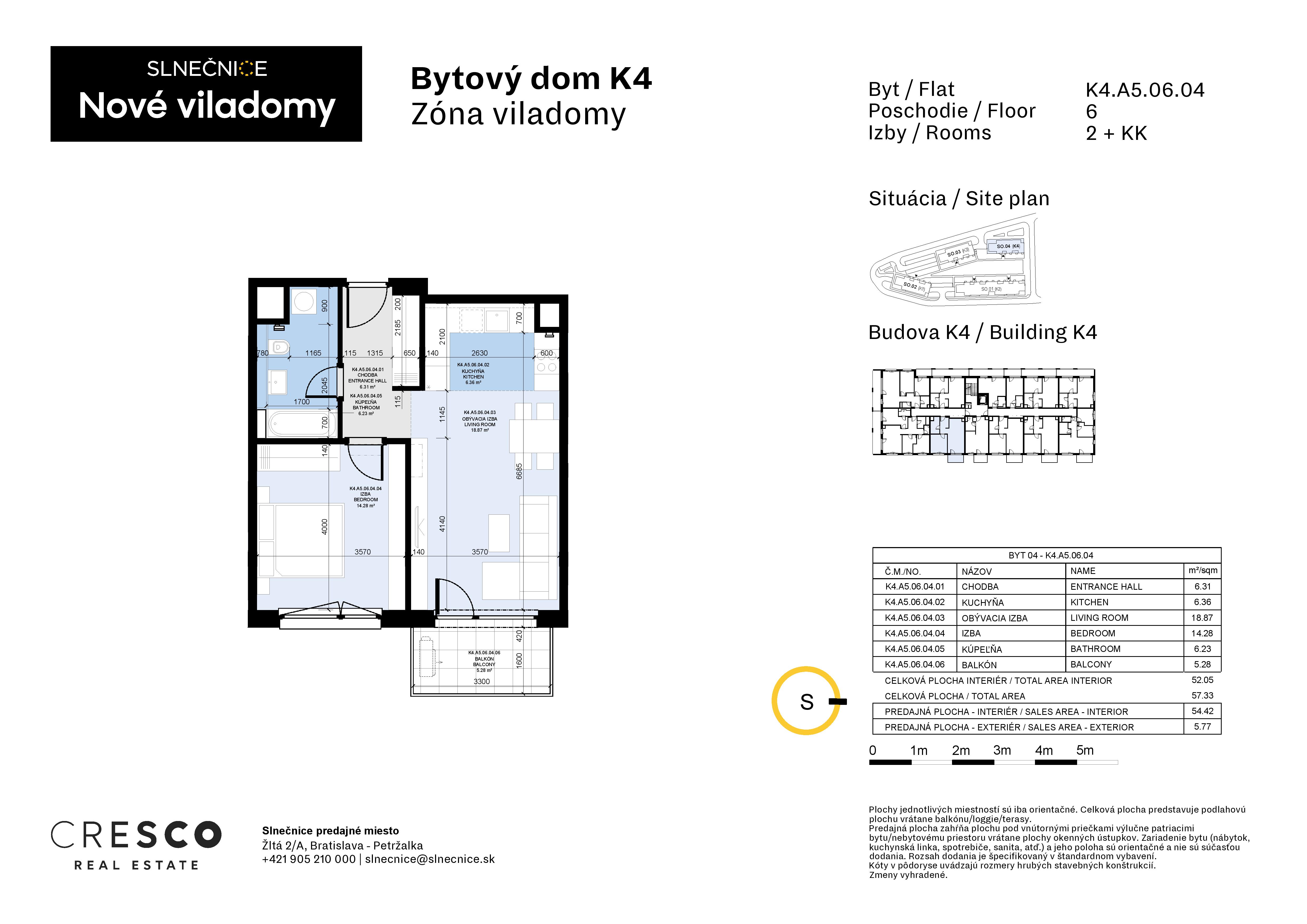 Slnečnice - K4.A5.06.04 - Pôdorys
