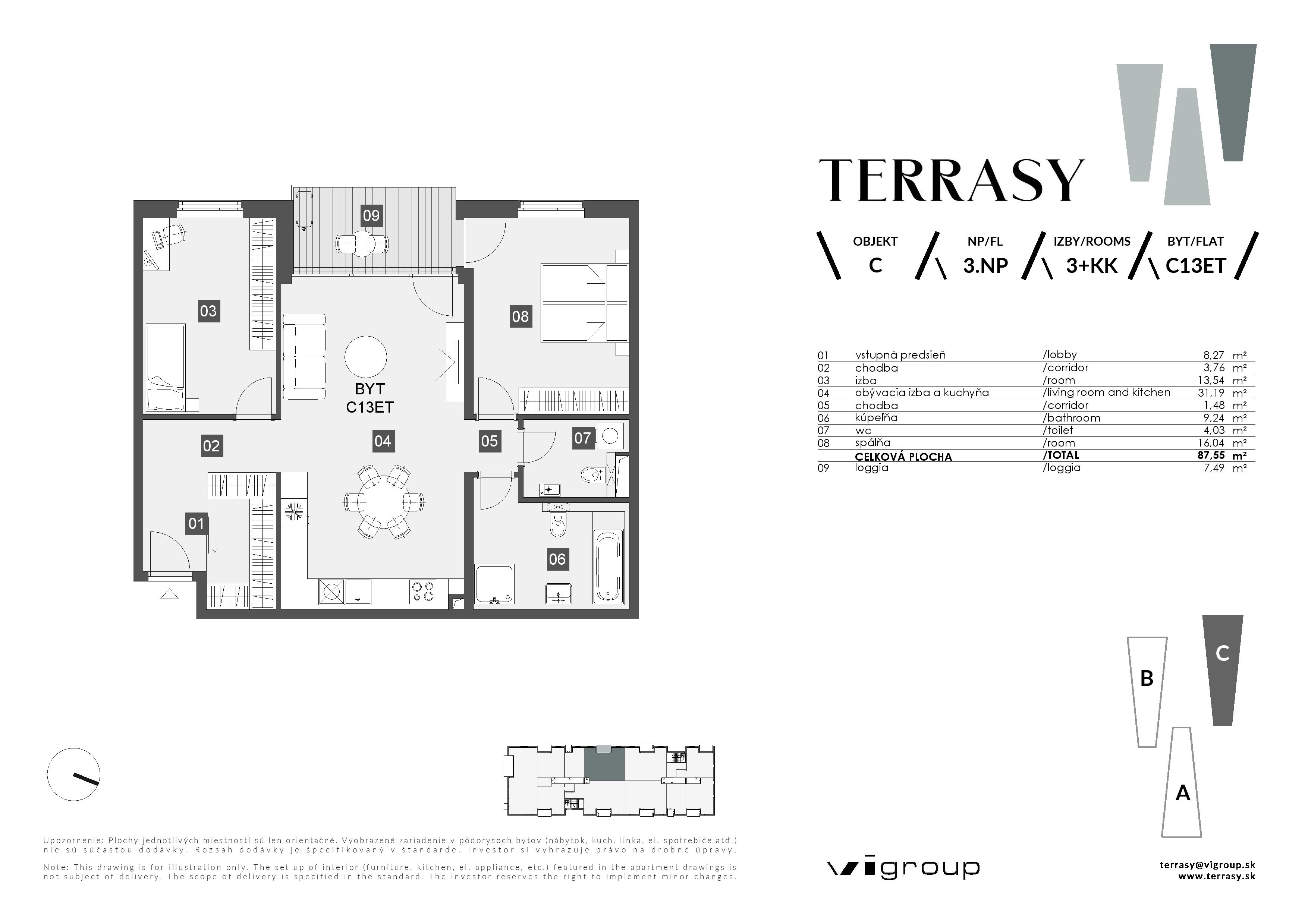 Terrasy - C13ET - Pôdorys