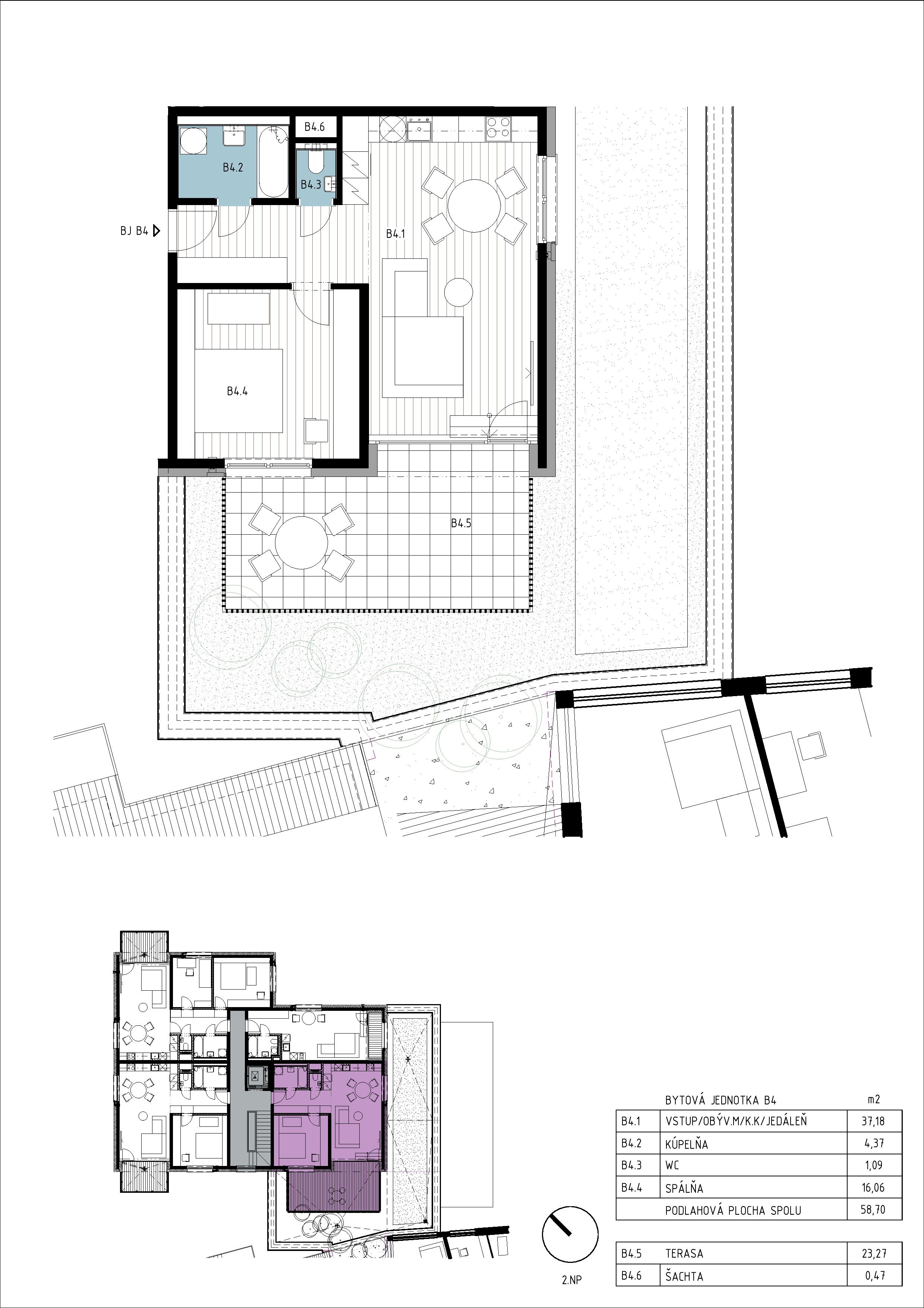 Activity residence - B4 - Pôdorys