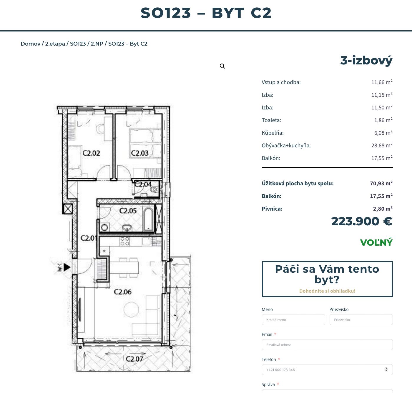 Bývajte v raji - C2 - Pôdorys