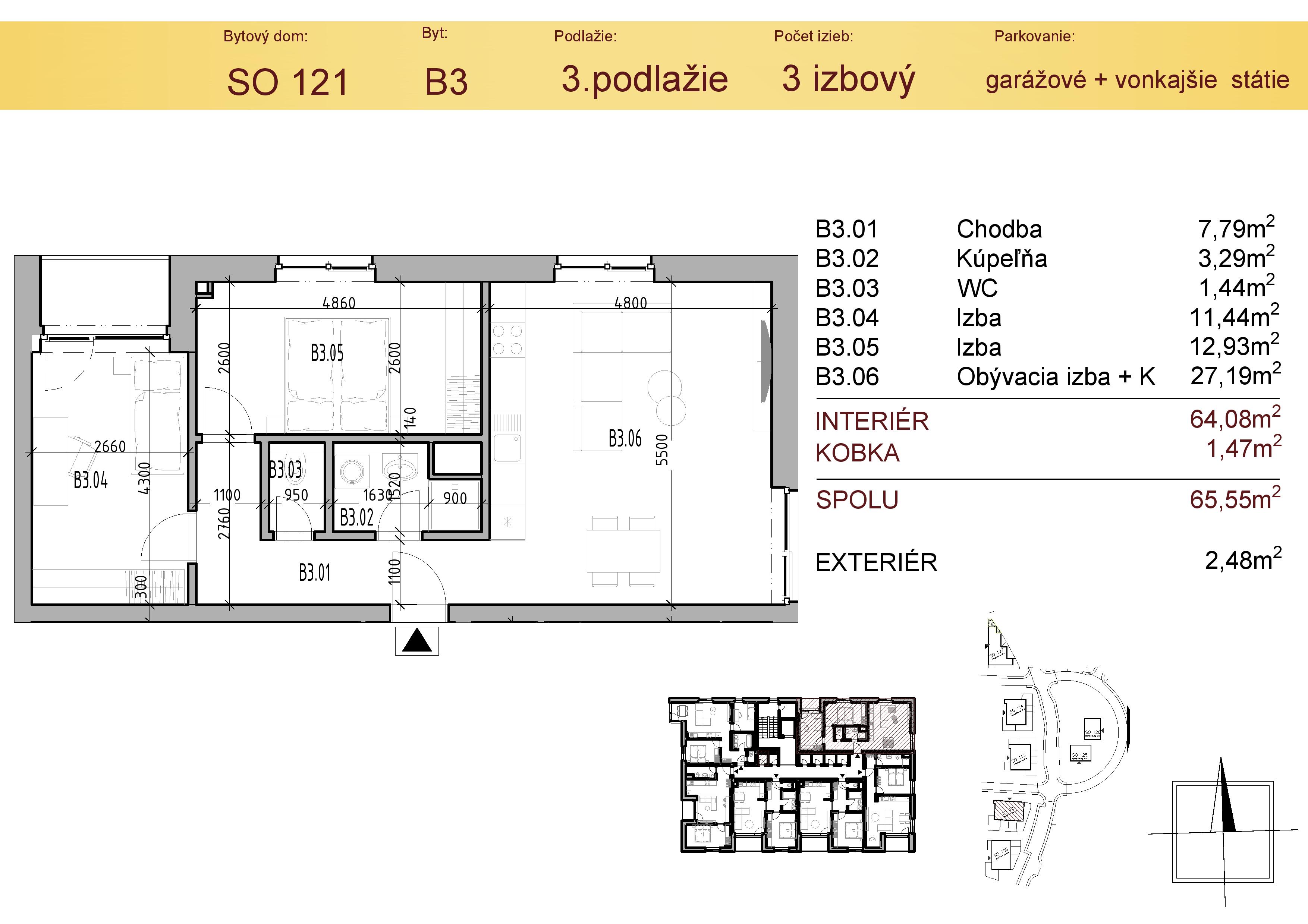 Malý Raj Residence - B3 - Pôdorys