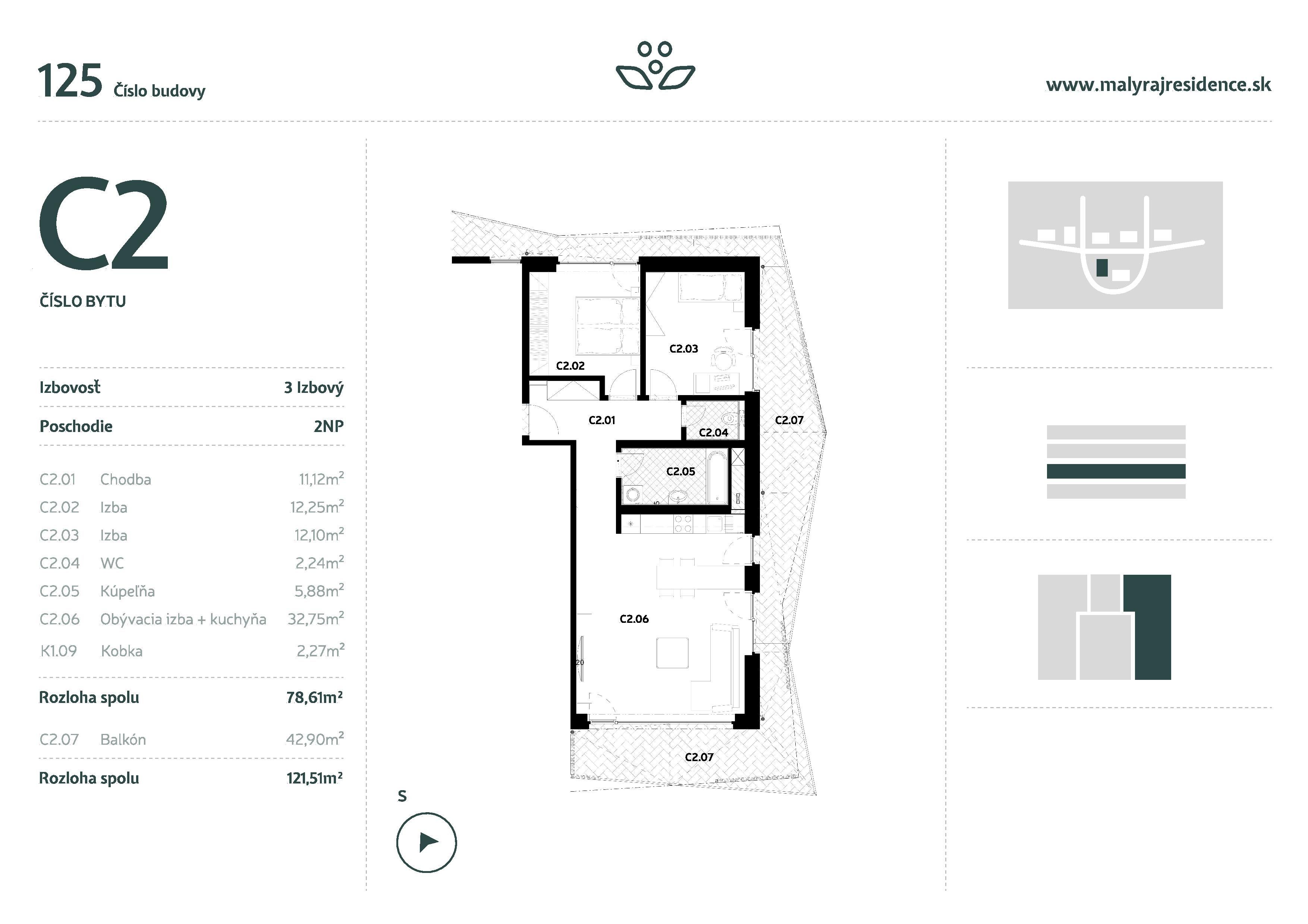 Malý Raj Residence - C2 - Pôdorys