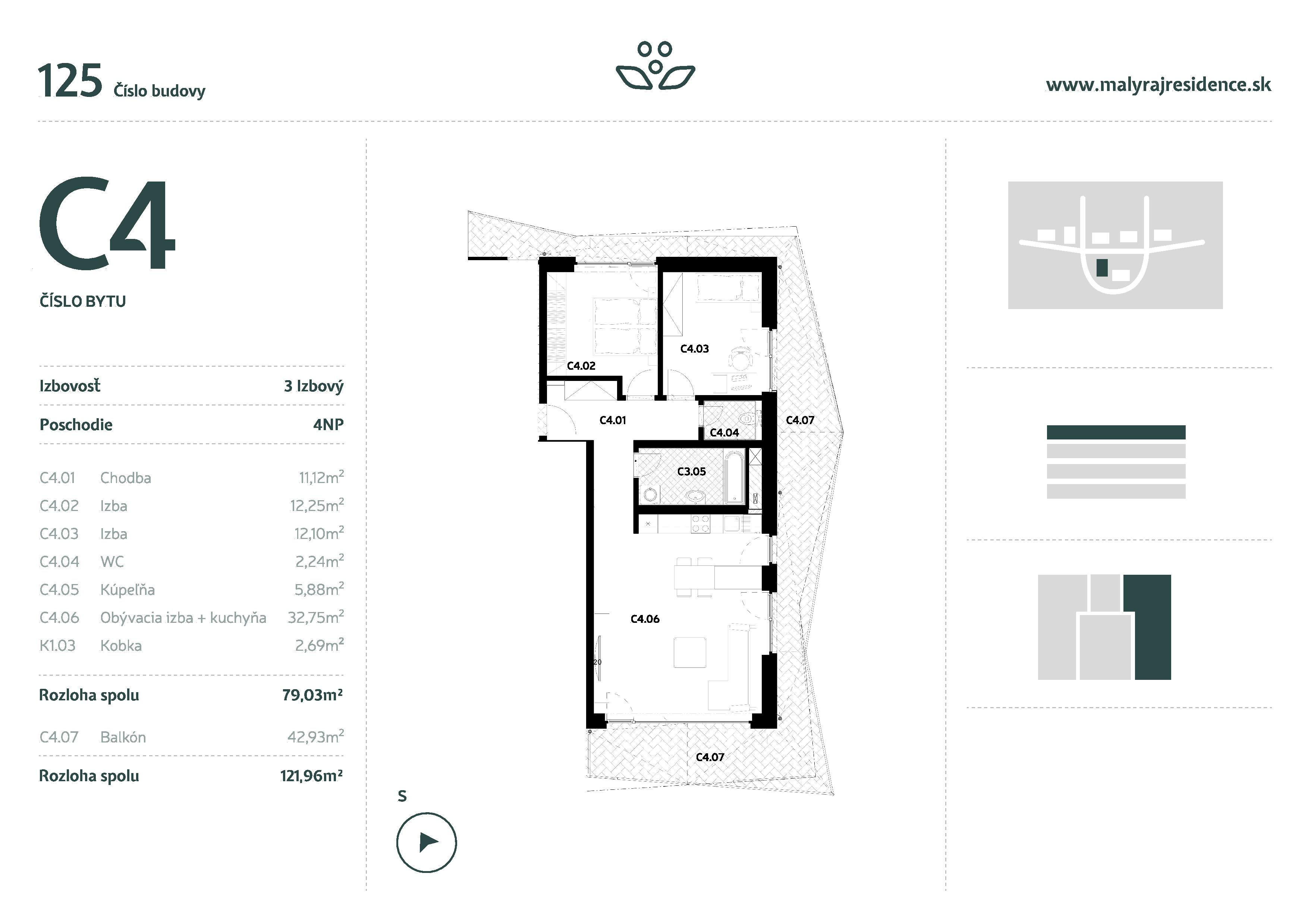 Malý Raj Residence - C4 - Pôdorys