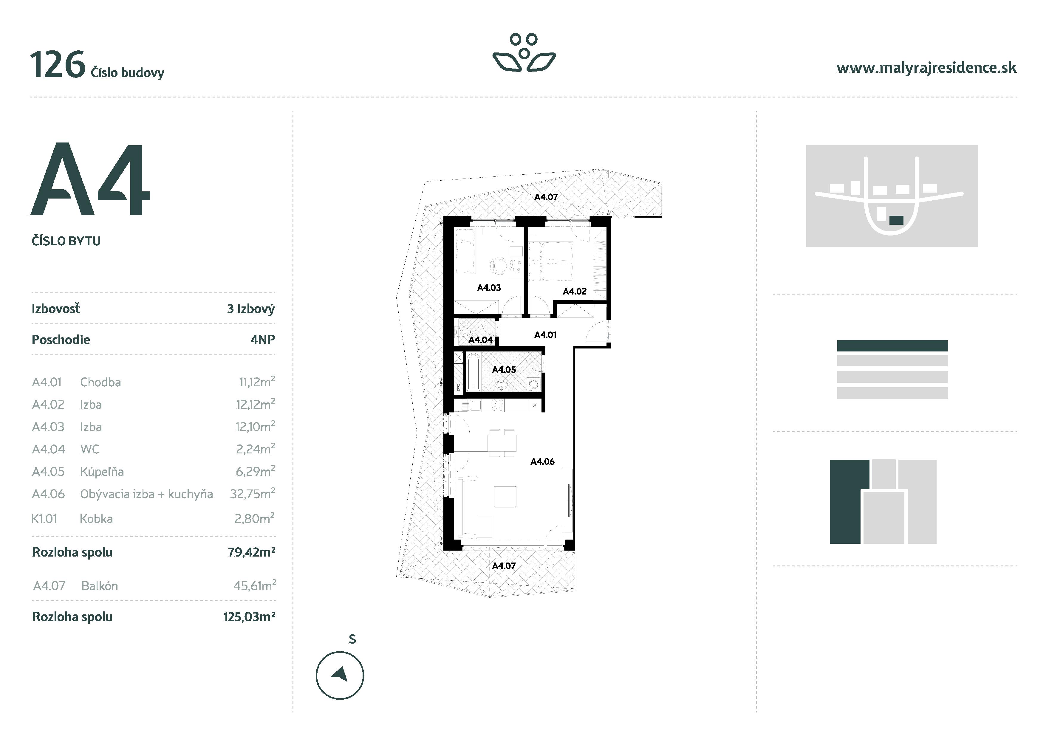 Malý Raj Residence - A4 - Pôdorys