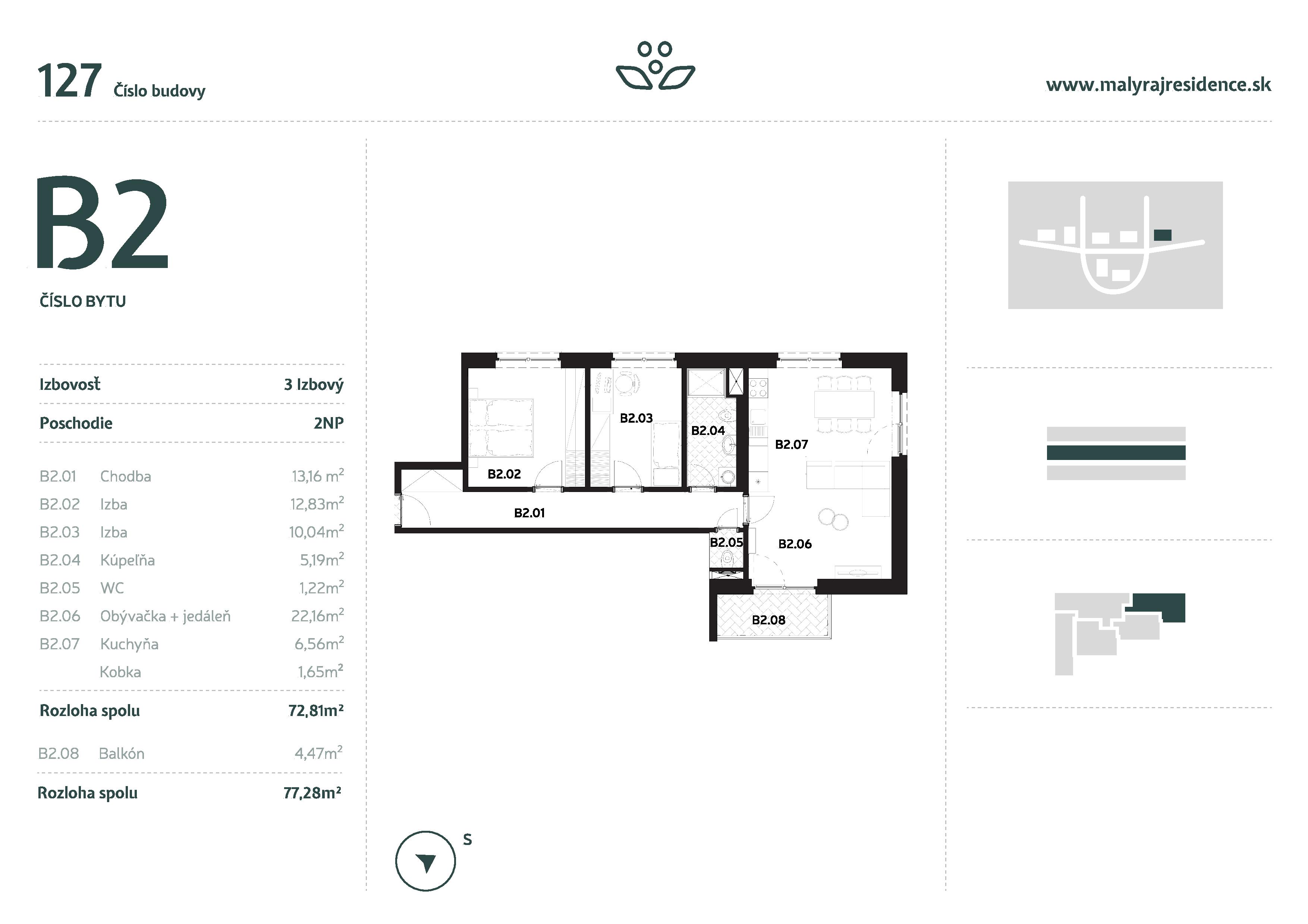 Malý Raj Residence - B2 - Pôdorys