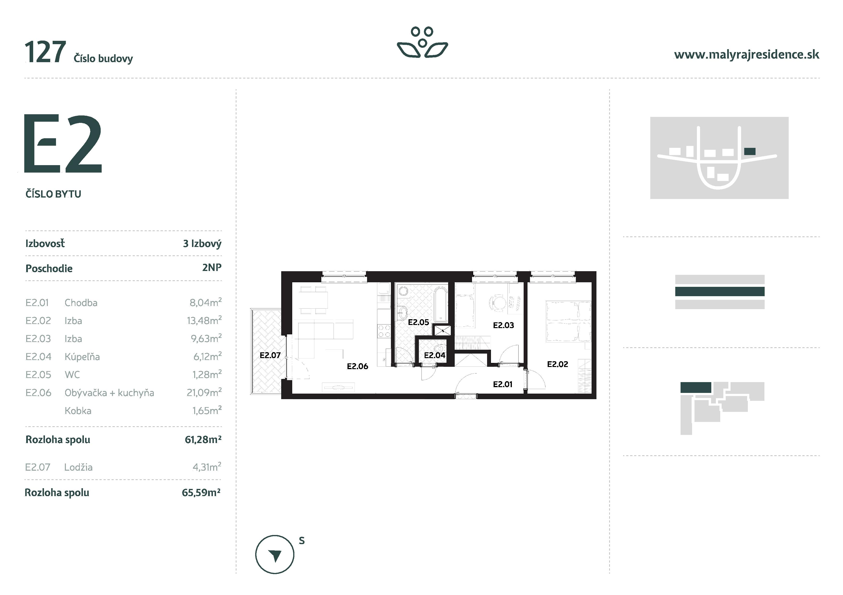 Malý Raj Residence - E2 - Pôdorys