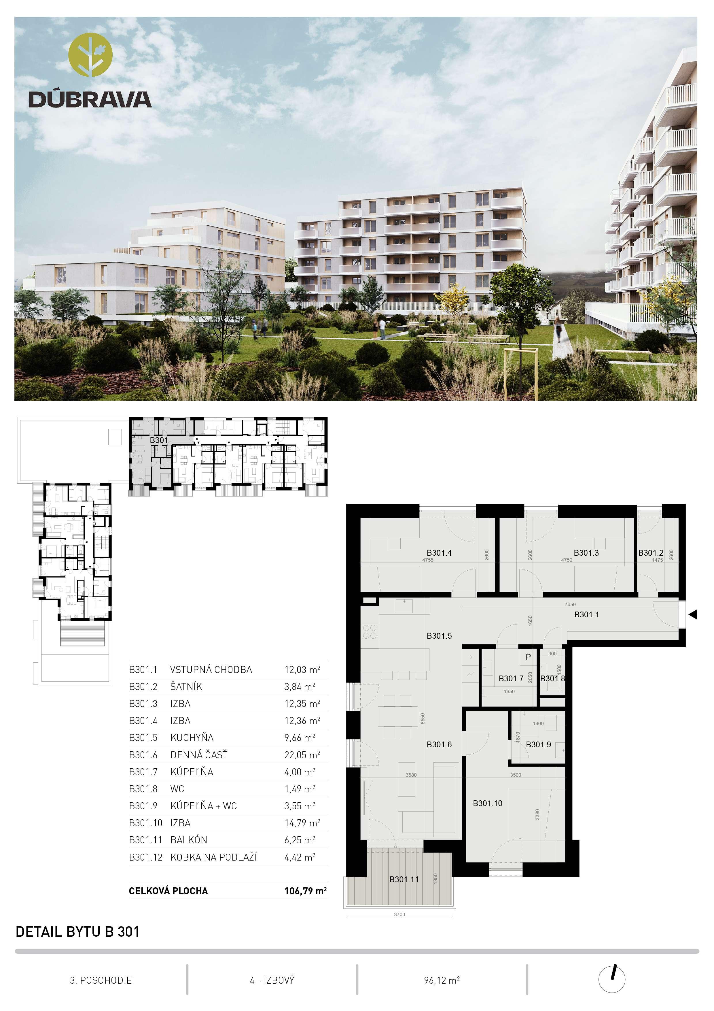 Dúbrava - B301 - Pôdorys