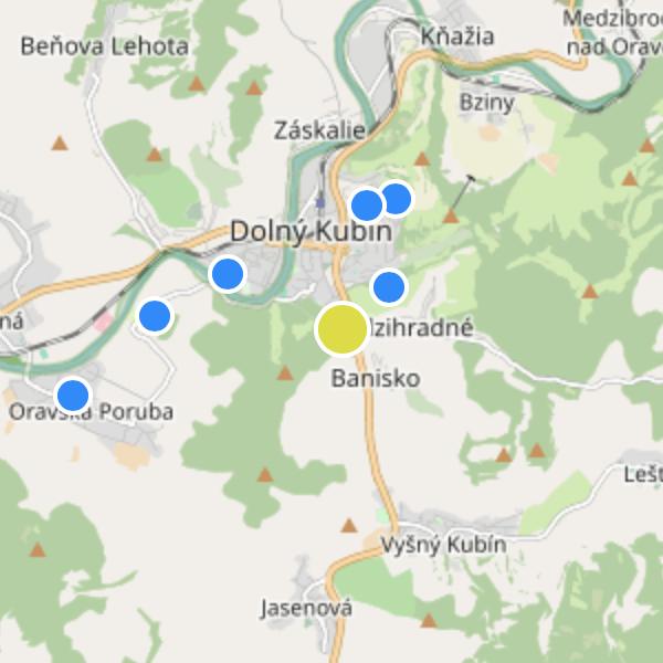 Rezidencia Kubín - map