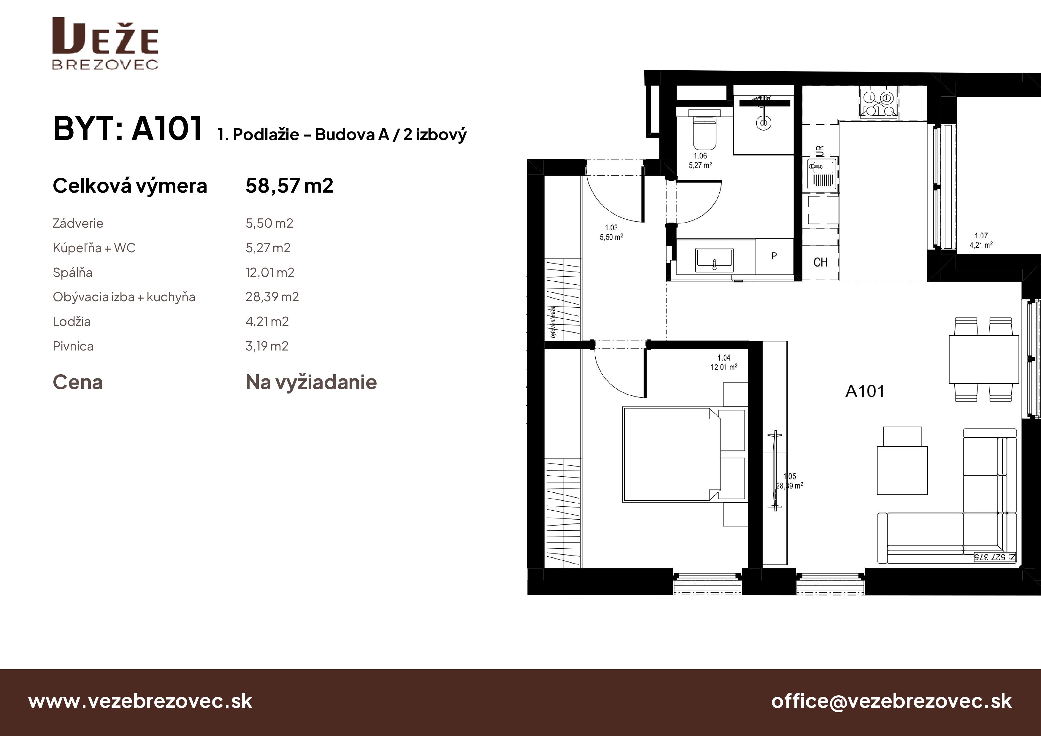 Veže Brezovec - A101 - Pôdorys