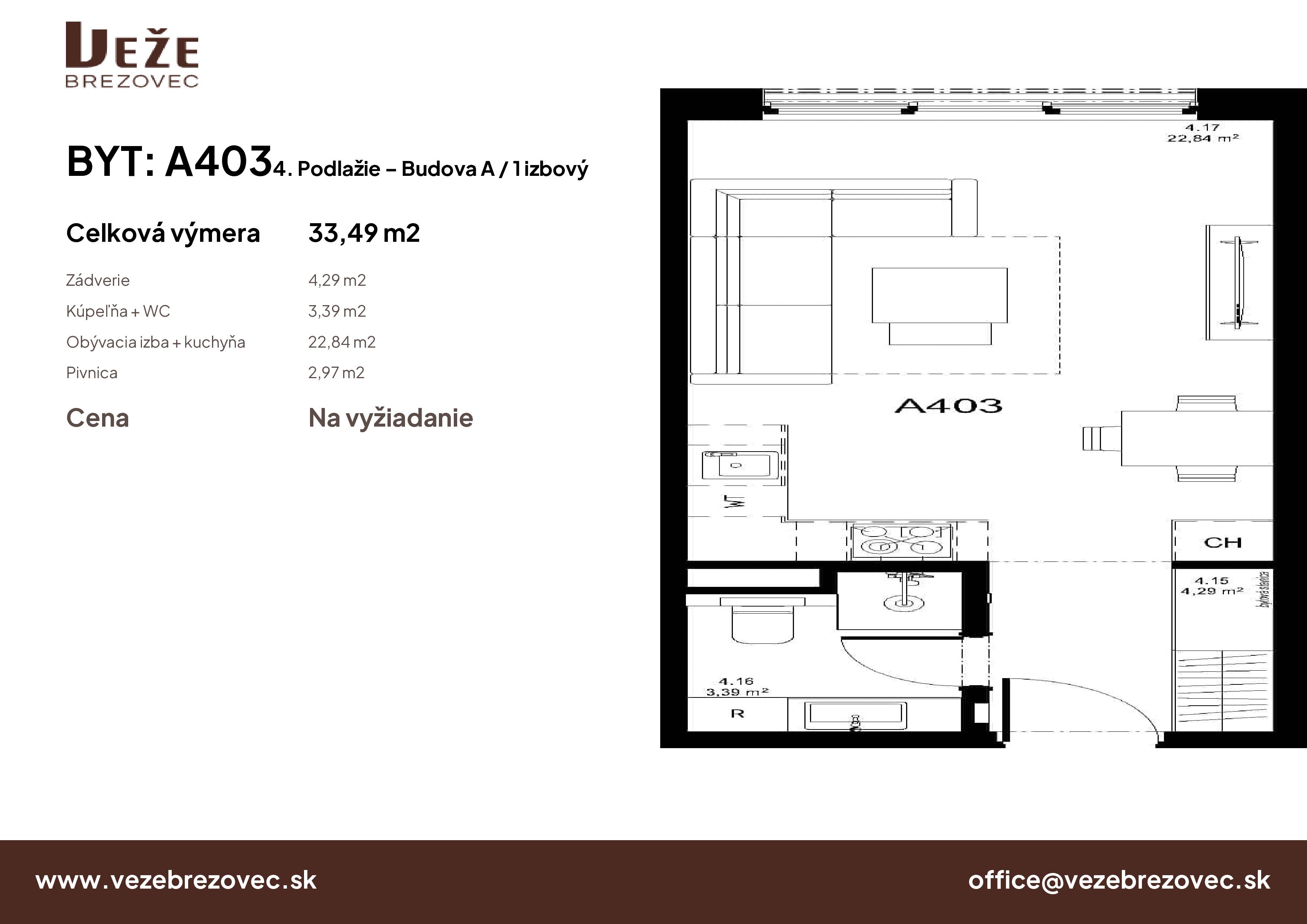 Veže Brezovec - A403 - Pôdorys