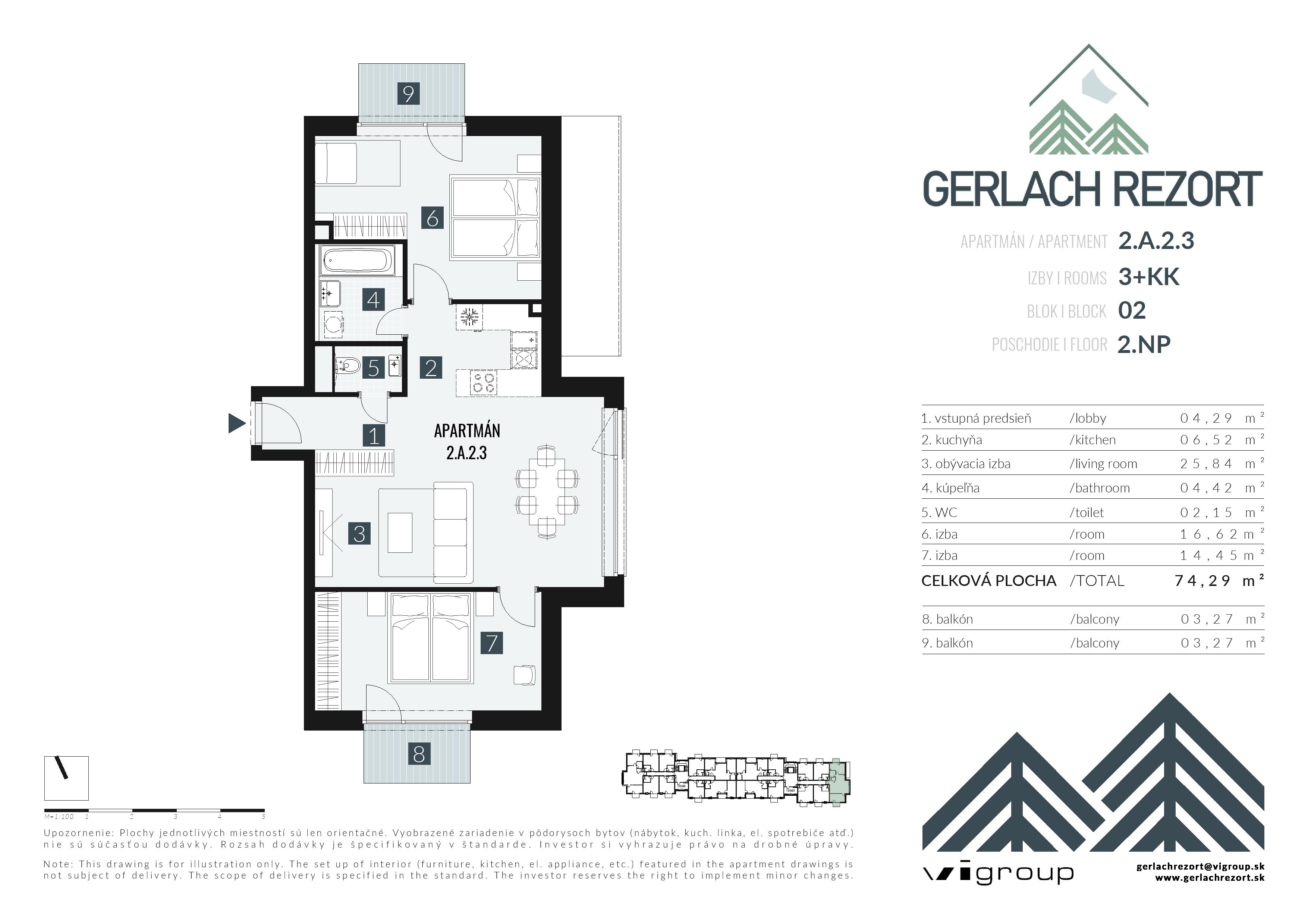 Gerlach Rezort - 2.A.2.3 - Pôdorys