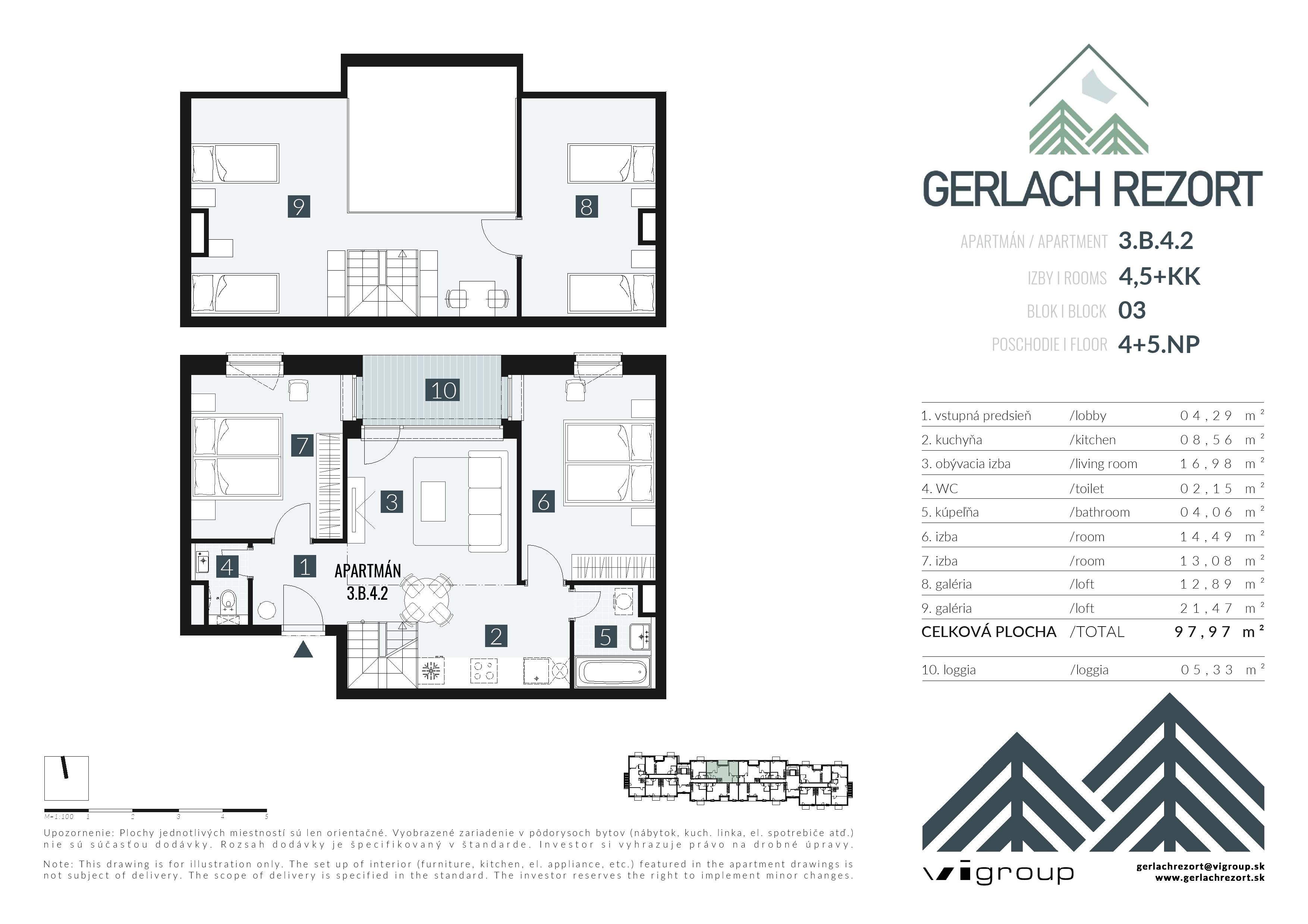 Gerlach Rezort - 3.B.4.2 - Pôdorys