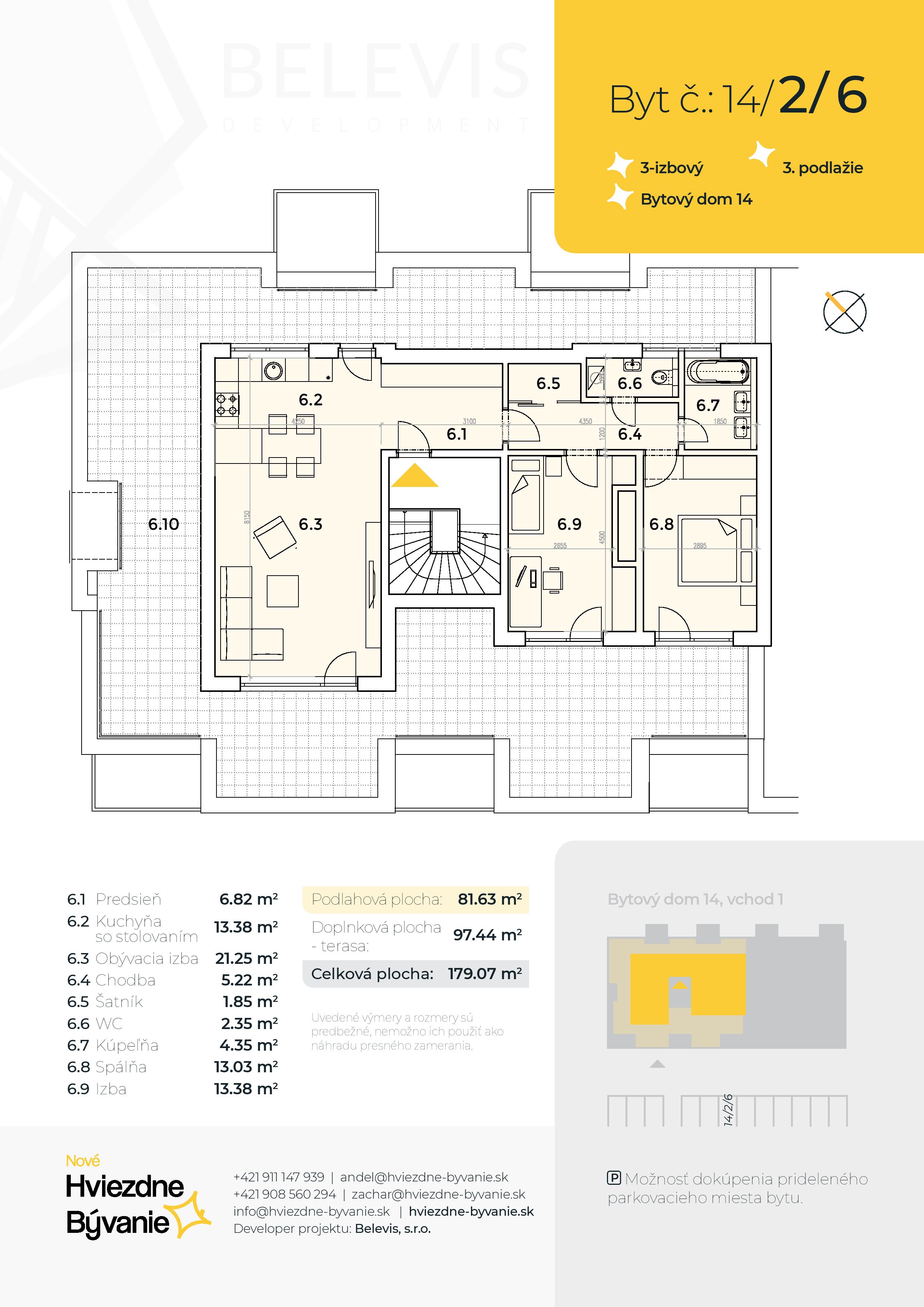 Hviezdne Bývanie - 14/2/6 - Pôdorys