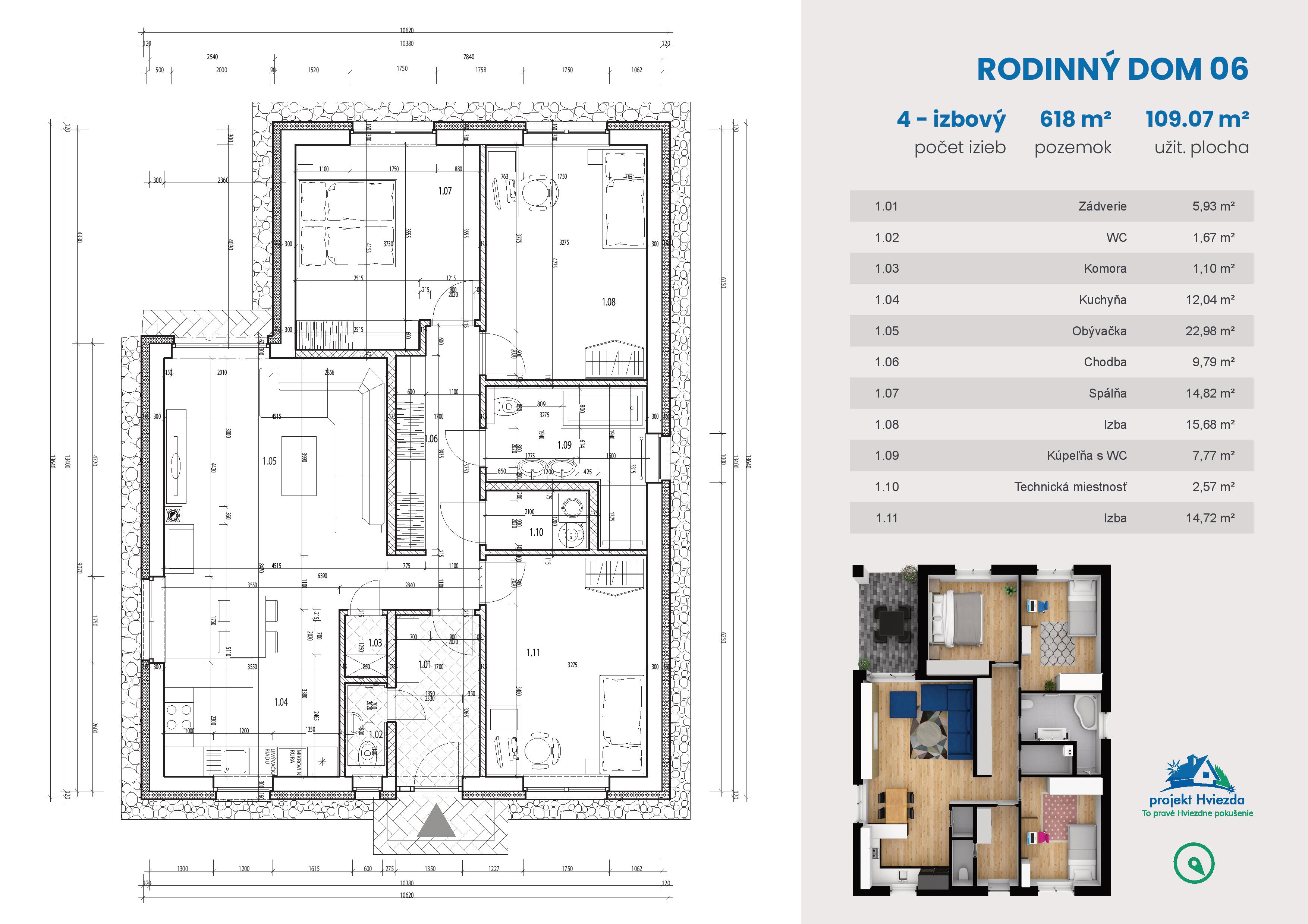 projekt Hviezda - 06 - Pôdorys