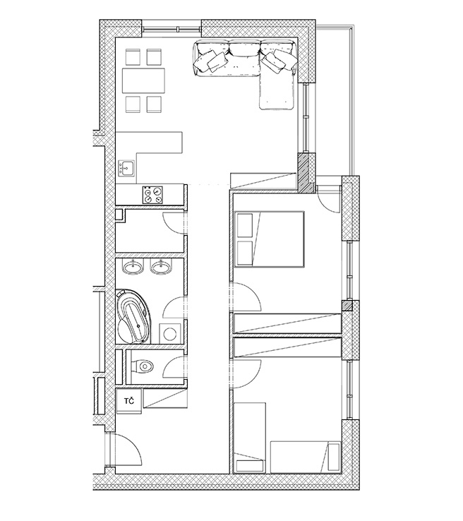 White Square - 2D - Pôdorys