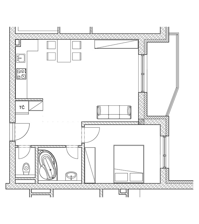 White Square - 3C - Pôdorys