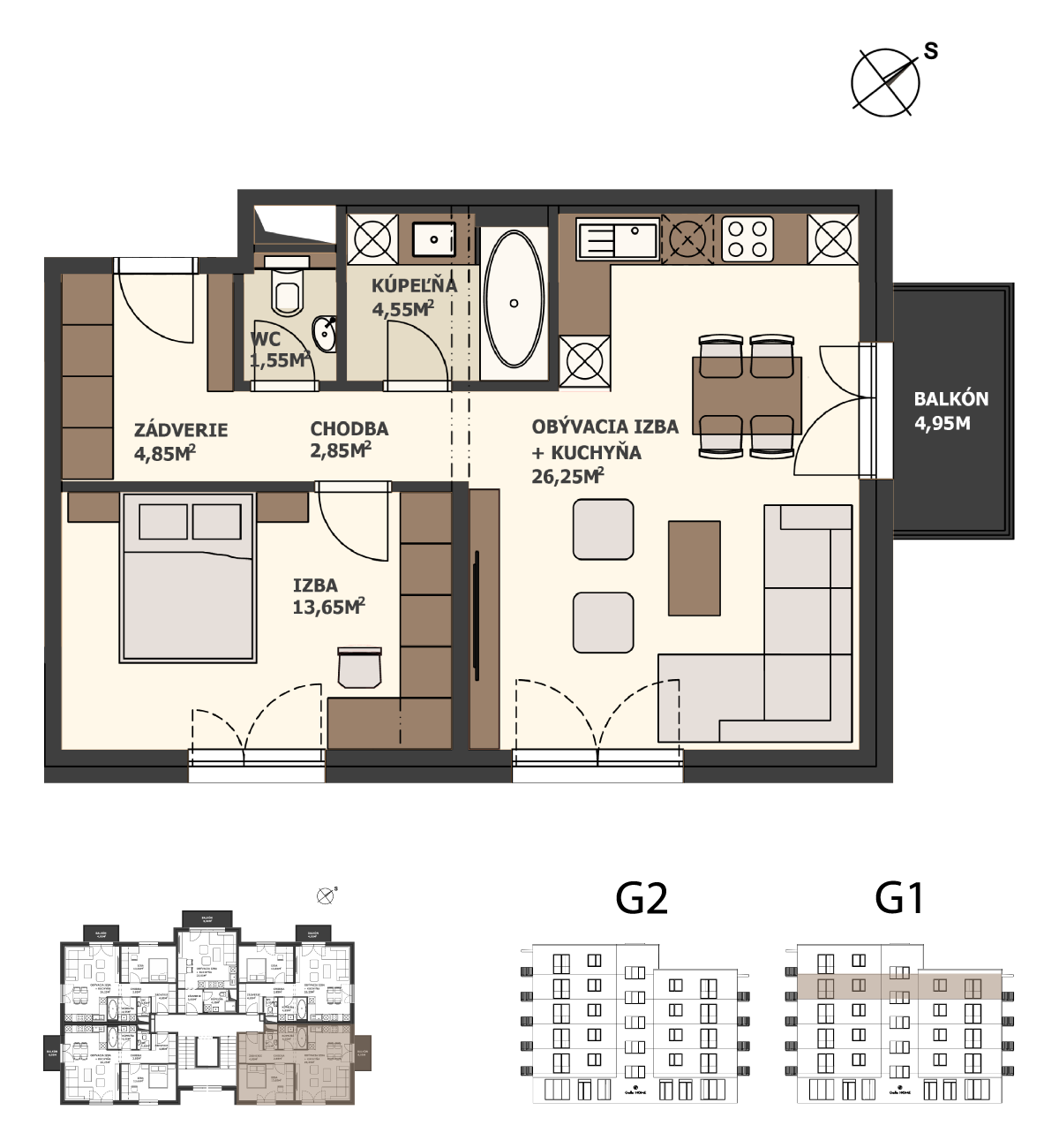 Galla Home - G1.4.E - Pôdorys