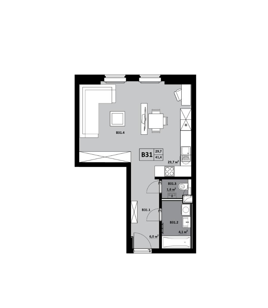 KVP GRUNT - B31 - Pôdorys