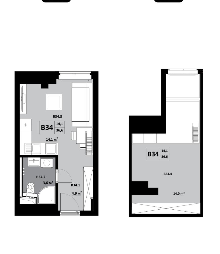 KVP GRUNT - B34 - Pôdorys