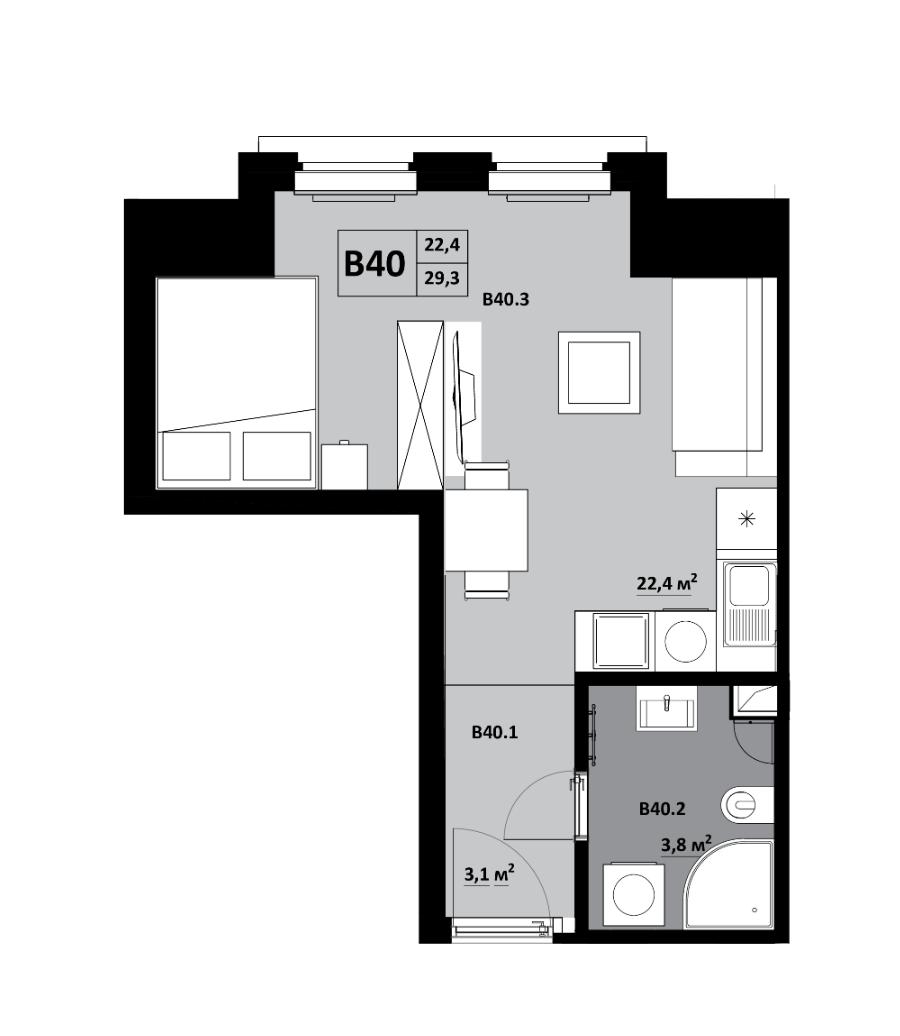 KVP GRUNT - B40 - Pôdorys
